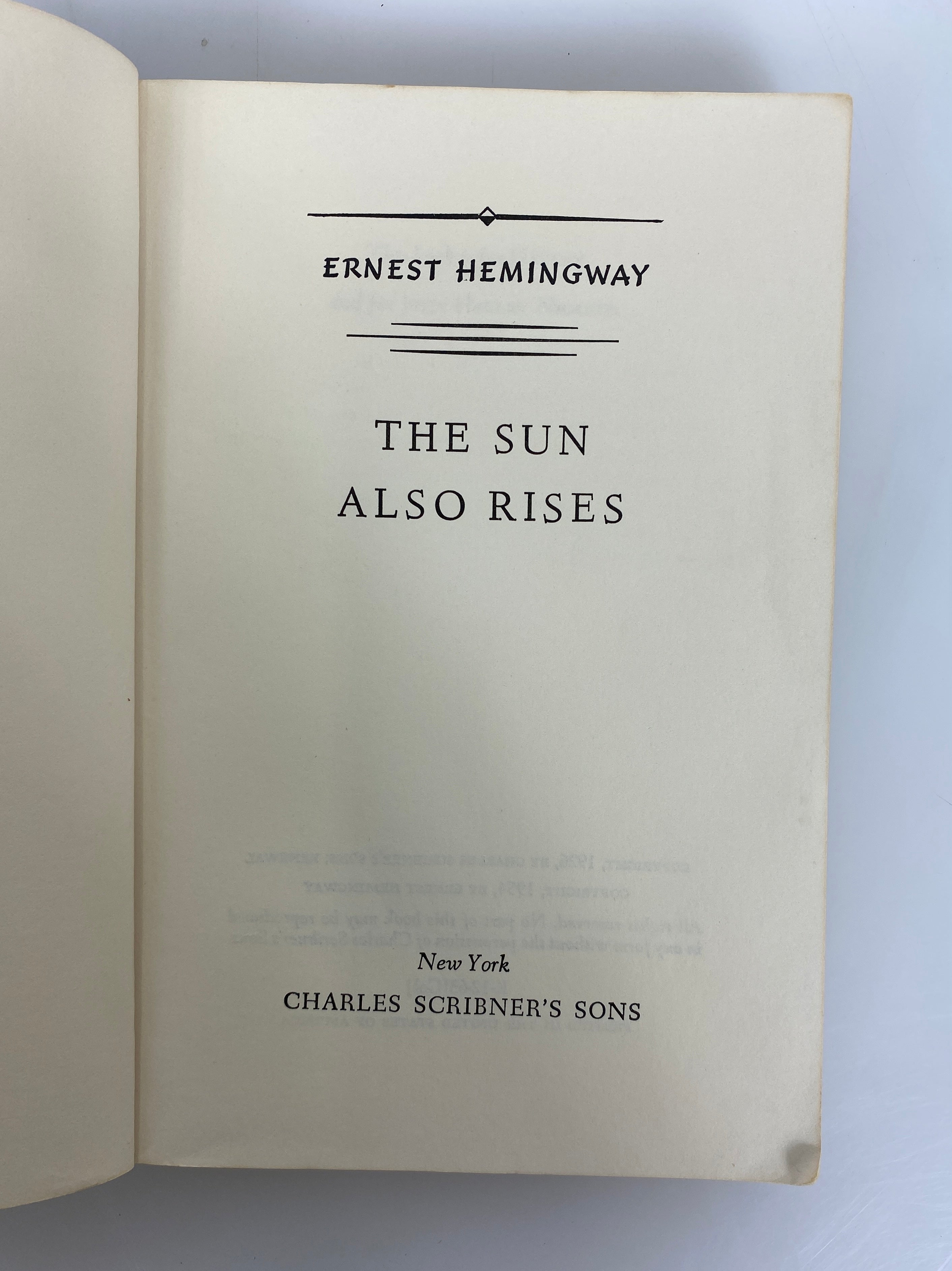 2 Hemingway The Old Man & the Sea/The Sun Also Rises Scribner Library 1952-54 SC