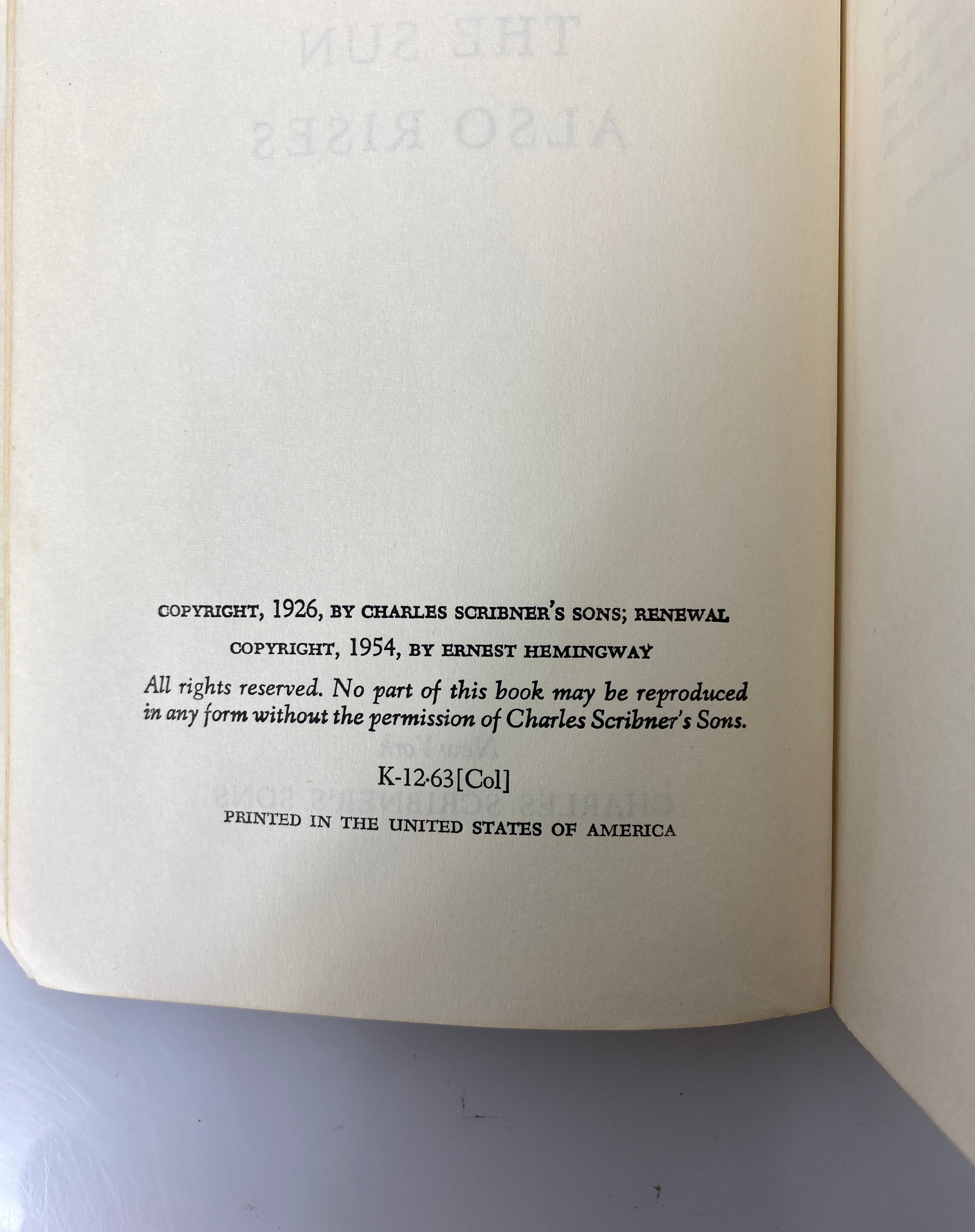 2 Hemingway The Old Man & the Sea/The Sun Also Rises Scribner Library 1952-54 SC