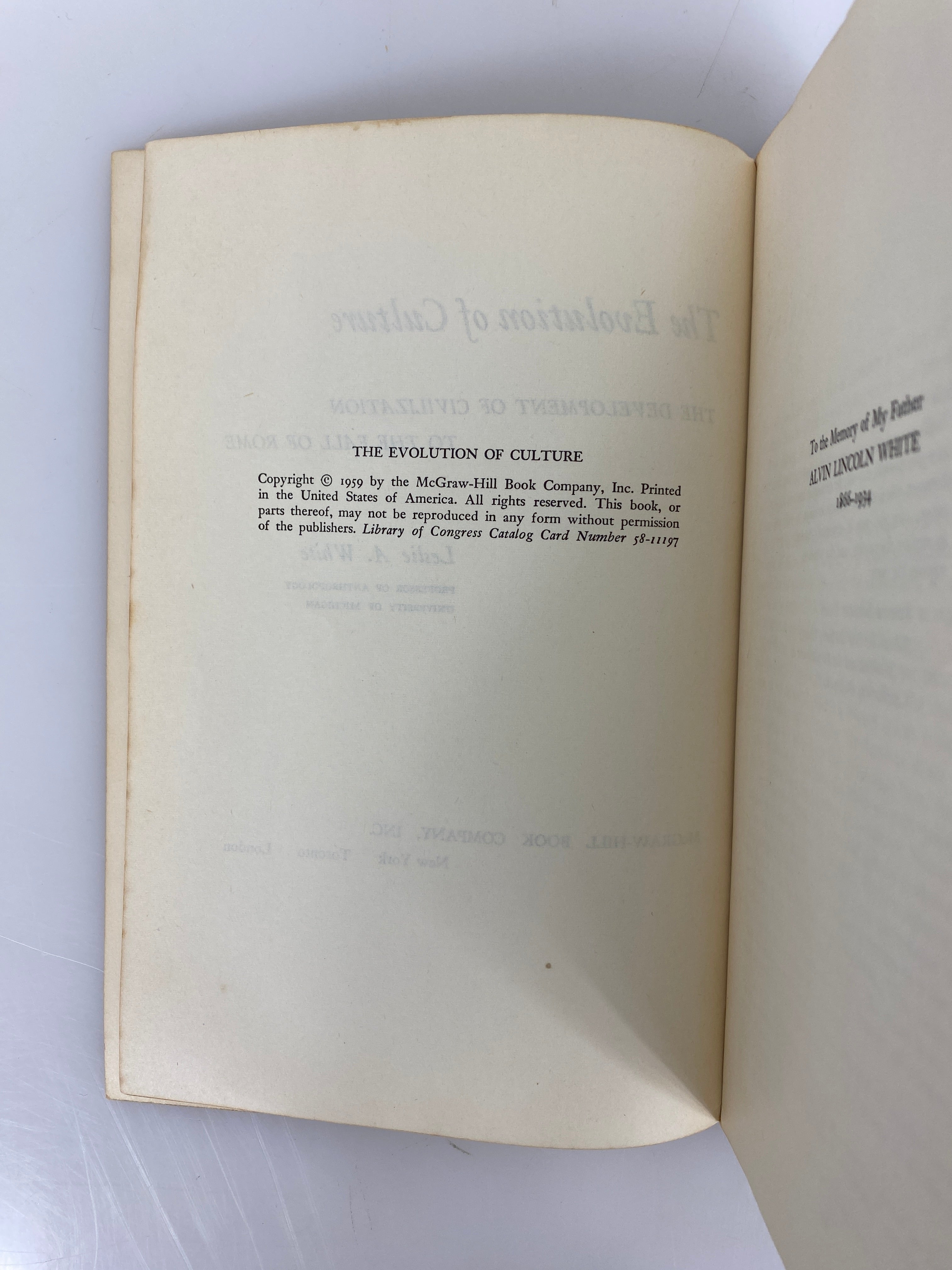 2 Leslie A. White: The Science of Culture/The Evolution of Culture 1949-59 SC