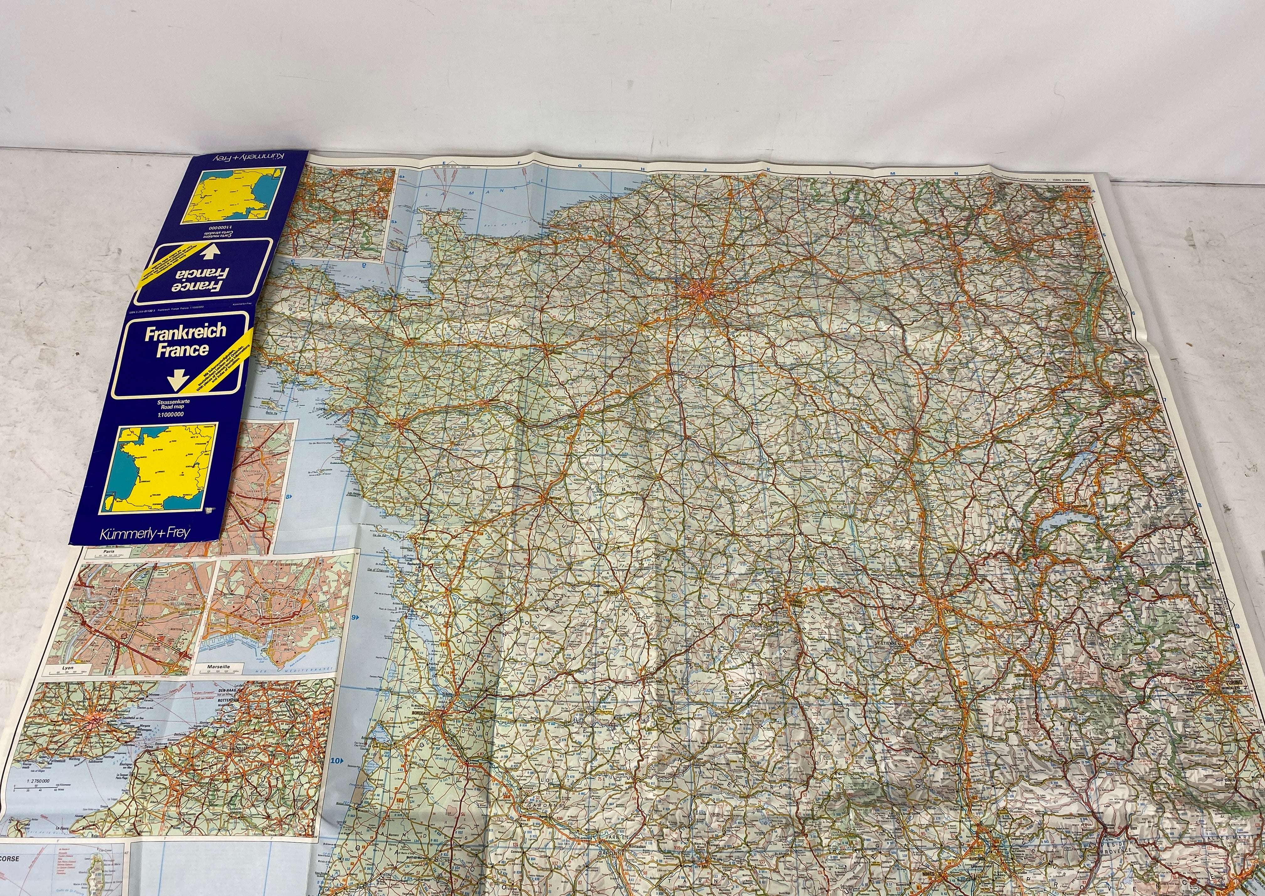 2 Maps: Nat Geo Historical France (1989)/Kummerly & Fey Frankreich Map (c1972)