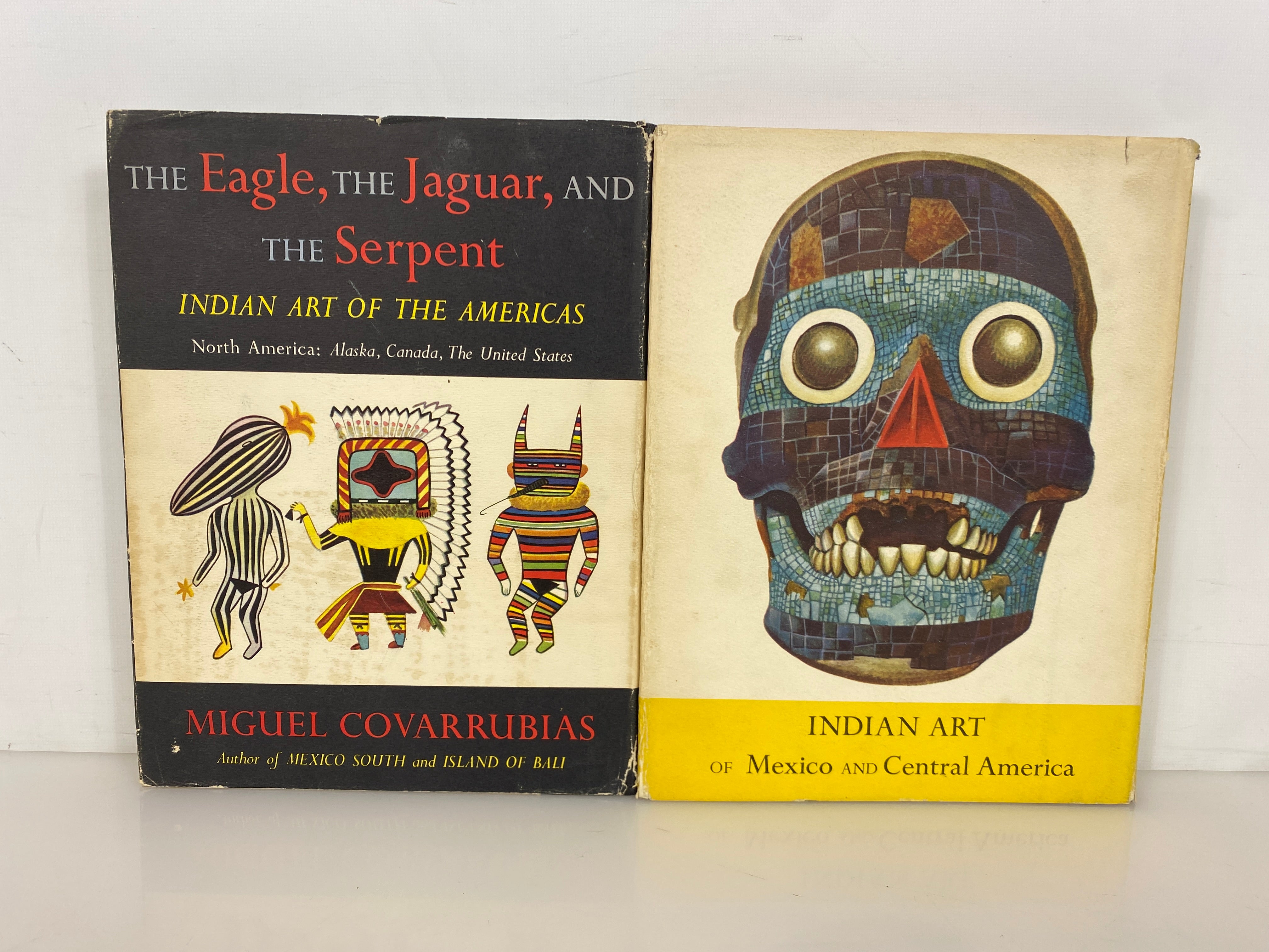 2 Miguel Covarrubias Indian Art of the Americas 1954-57 First Editions HC DJ