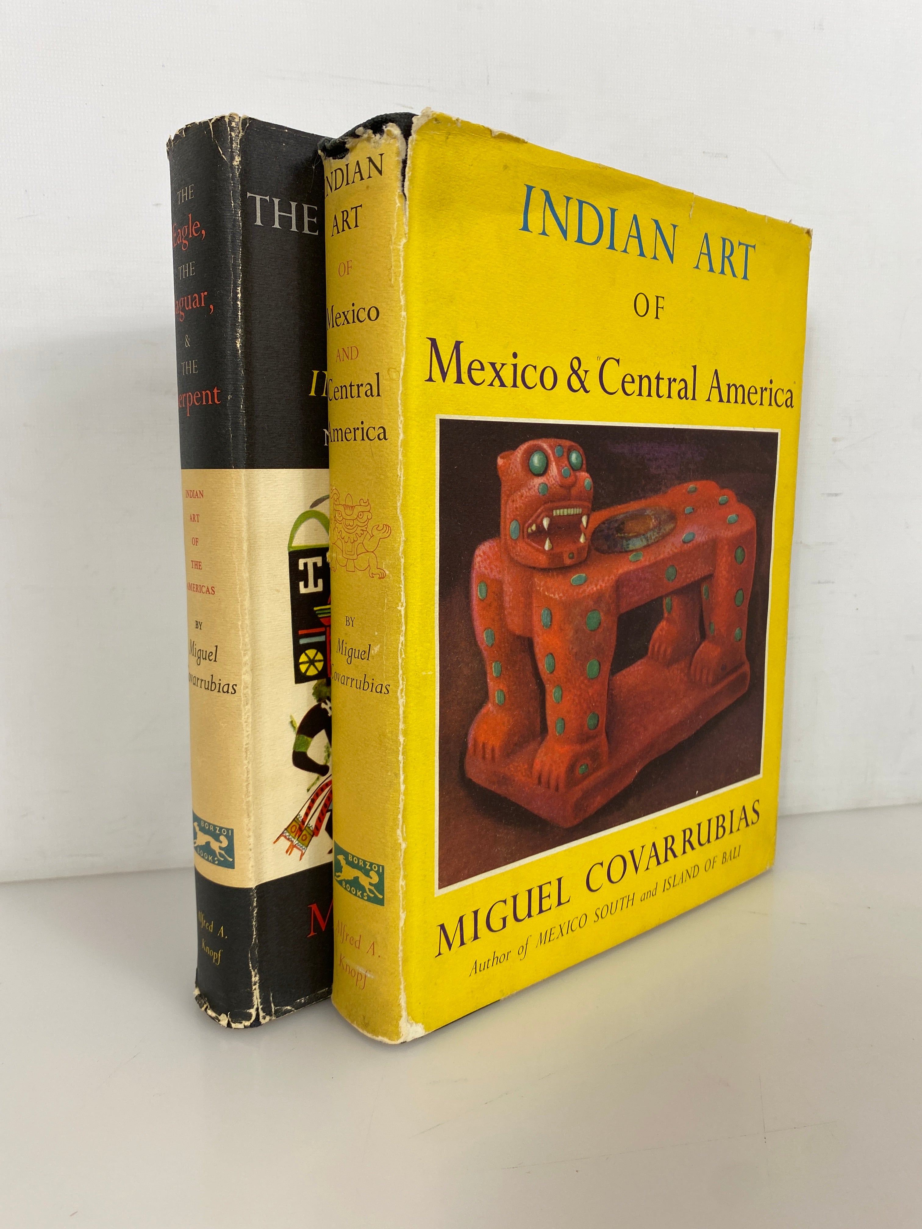 2 Miguel Covarrubias Indian Art of the Americas 1954-57 First Editions HC DJ