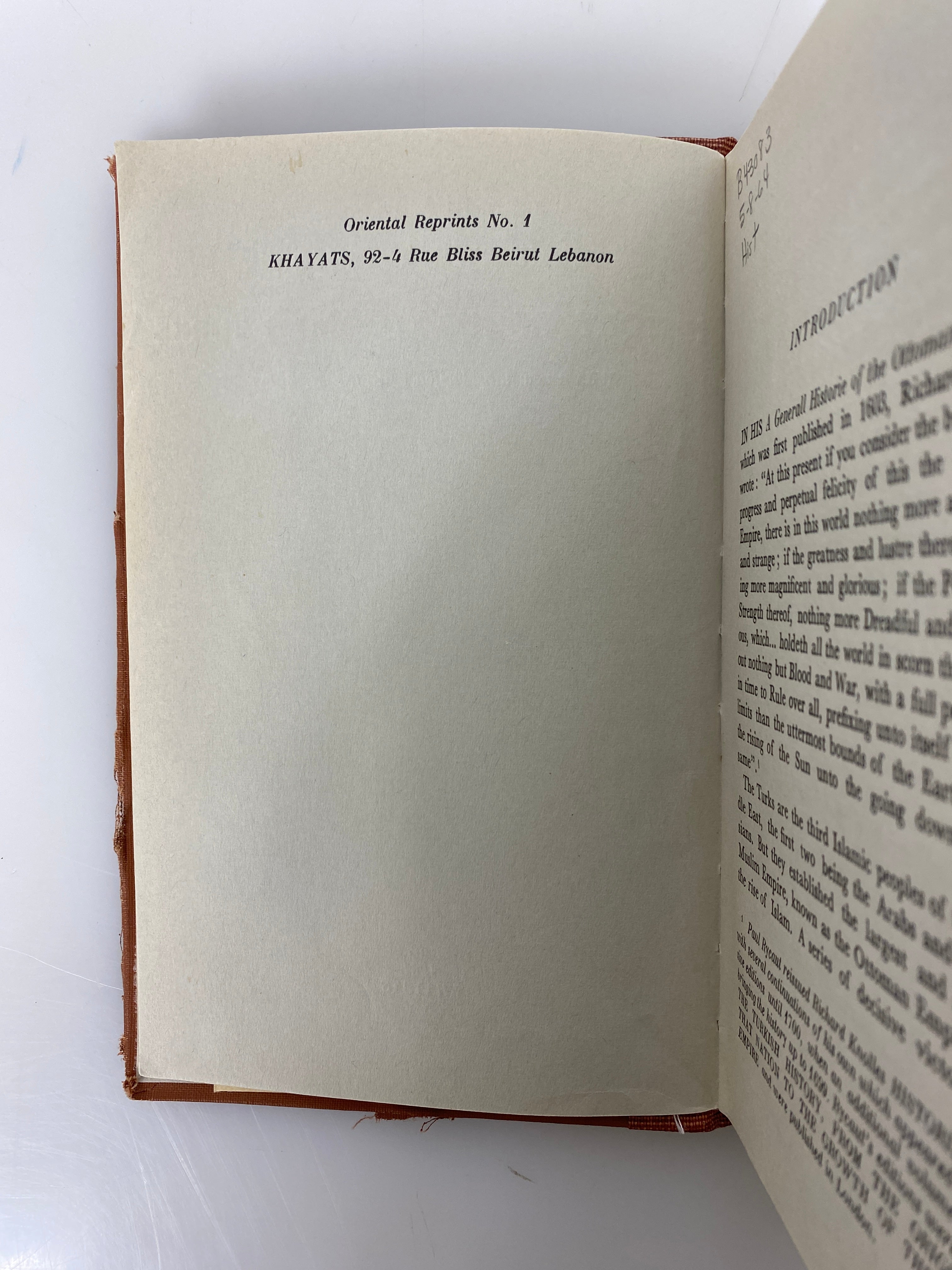 2 Ottoman Empire Volumes: Edward Creasy/William Miller 1961-1966 Ex-Library HC