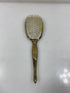2 Piece Vintage Gold Tone Hairbrush and Gemlite Comb