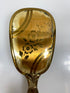 2 Piece Vintage Gold Tone Hairbrush and Gemlite Comb