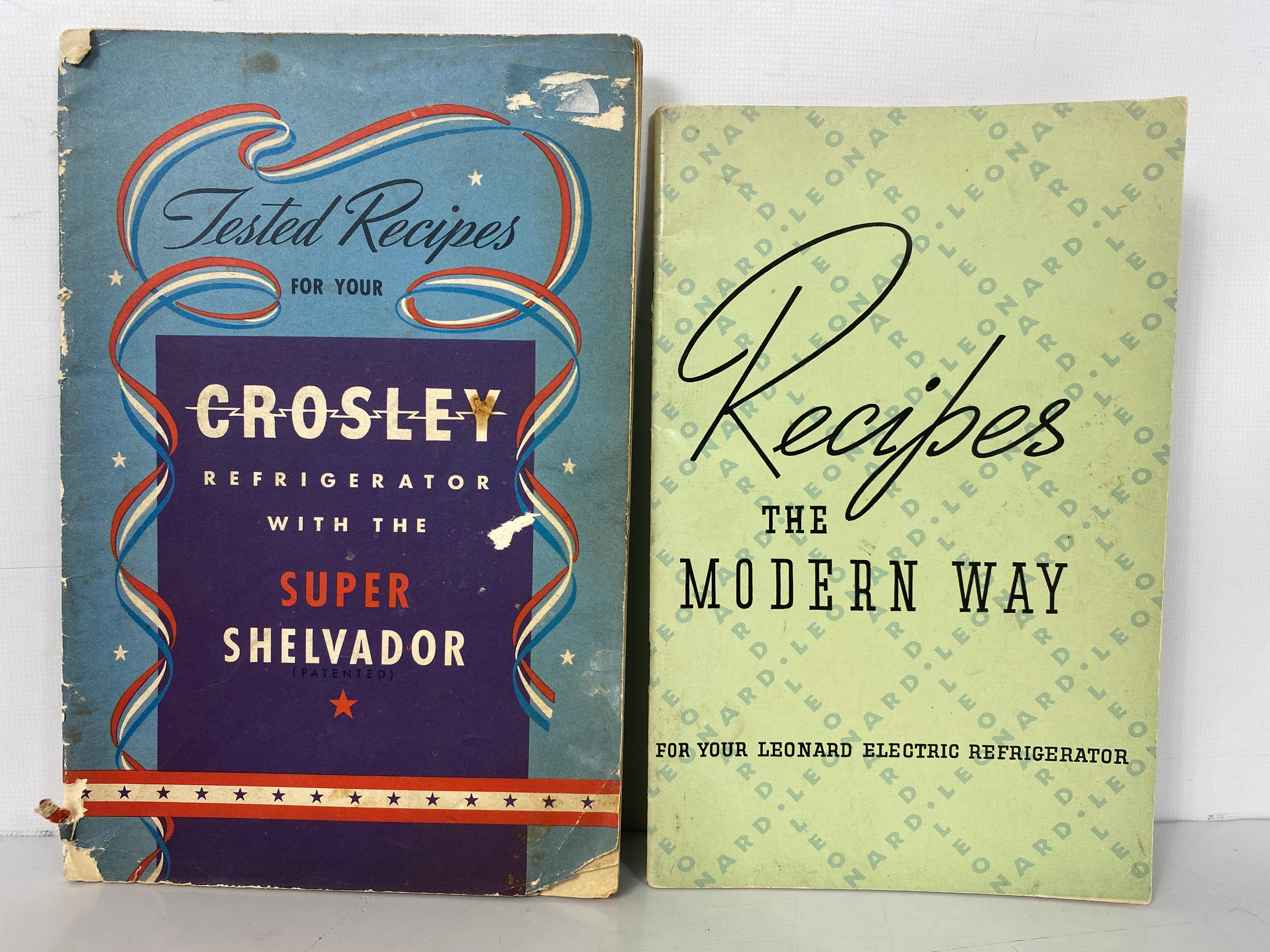 2 Recipe Books: For Your Leonard Electric Refrigerator/Crosley Refrigerator SC