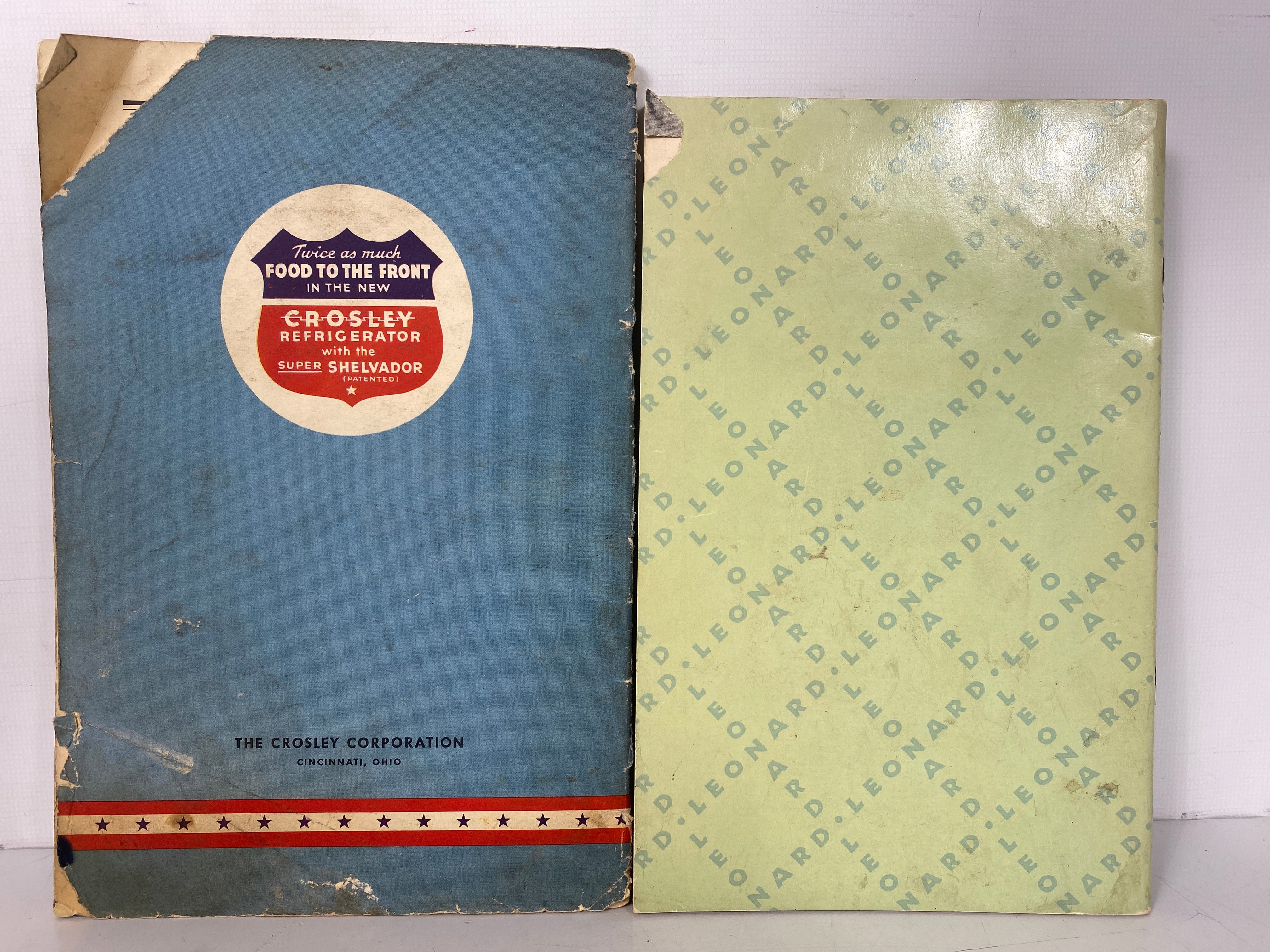 2 Recipe Books: For Your Leonard Electric Refrigerator/Crosley Refrigerator SC