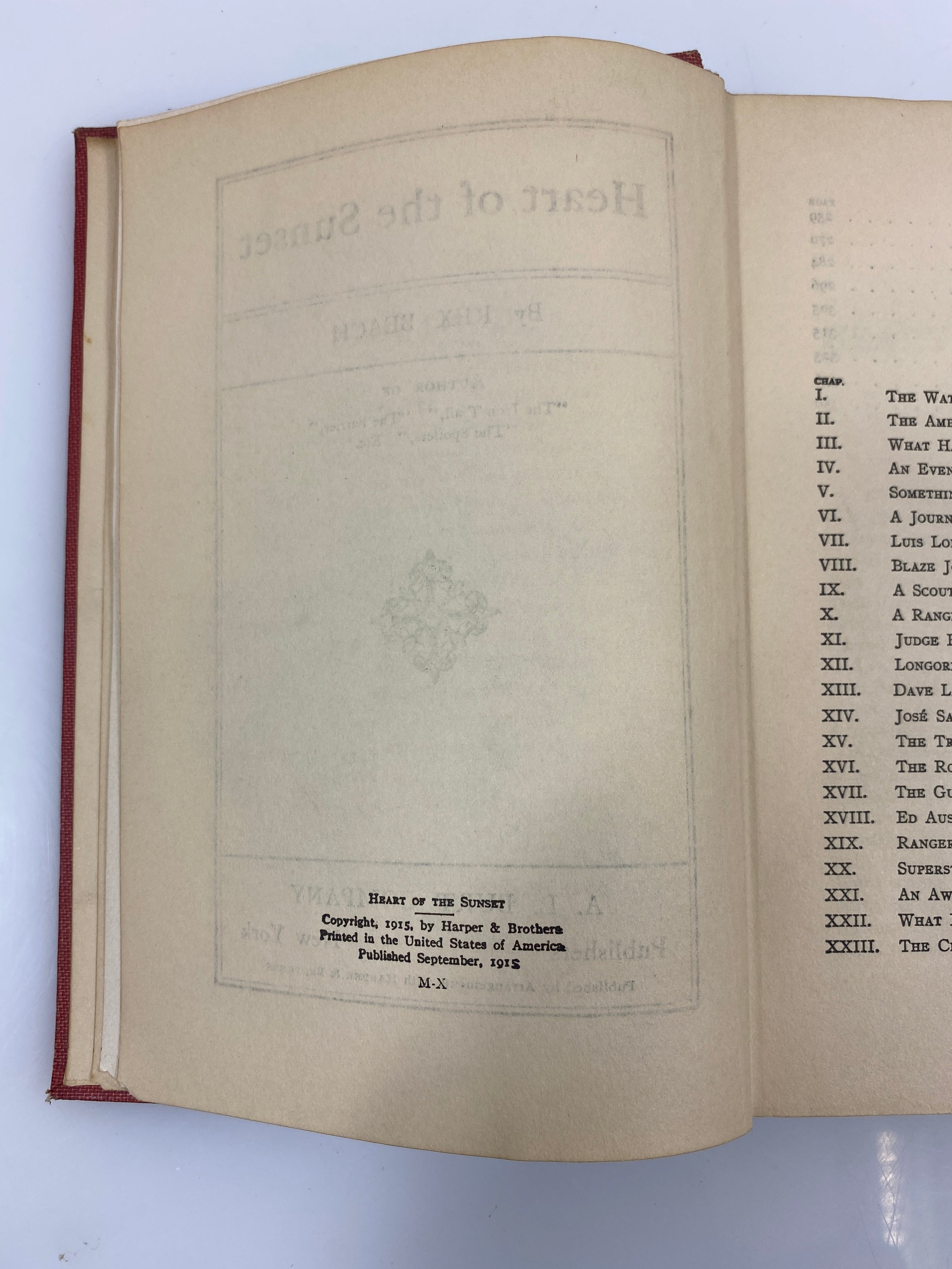 2 Rex Beach: The Spoilers/Heart of the Sunset 1906-1915 Antique HC