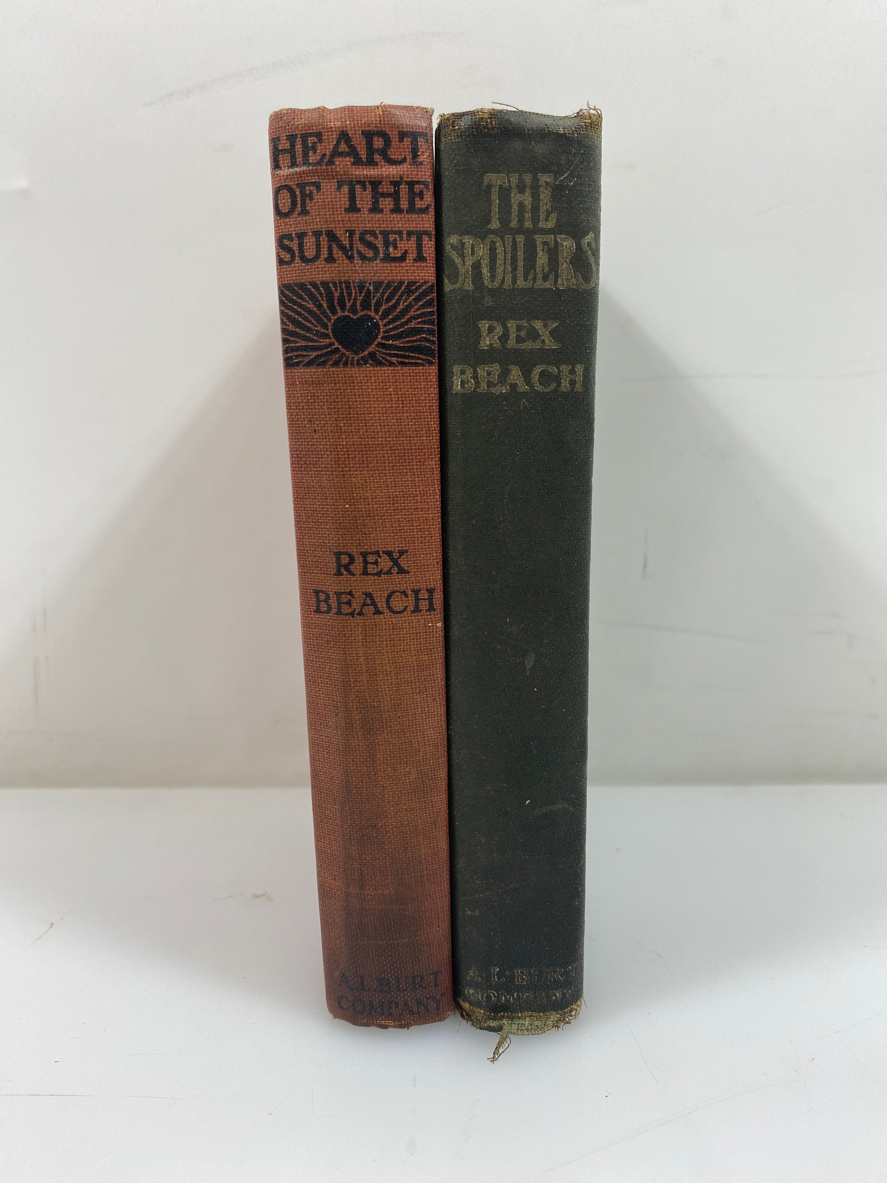 2 Rex Beach: The Spoilers/Heart of the Sunset 1906-1915 Antique HC