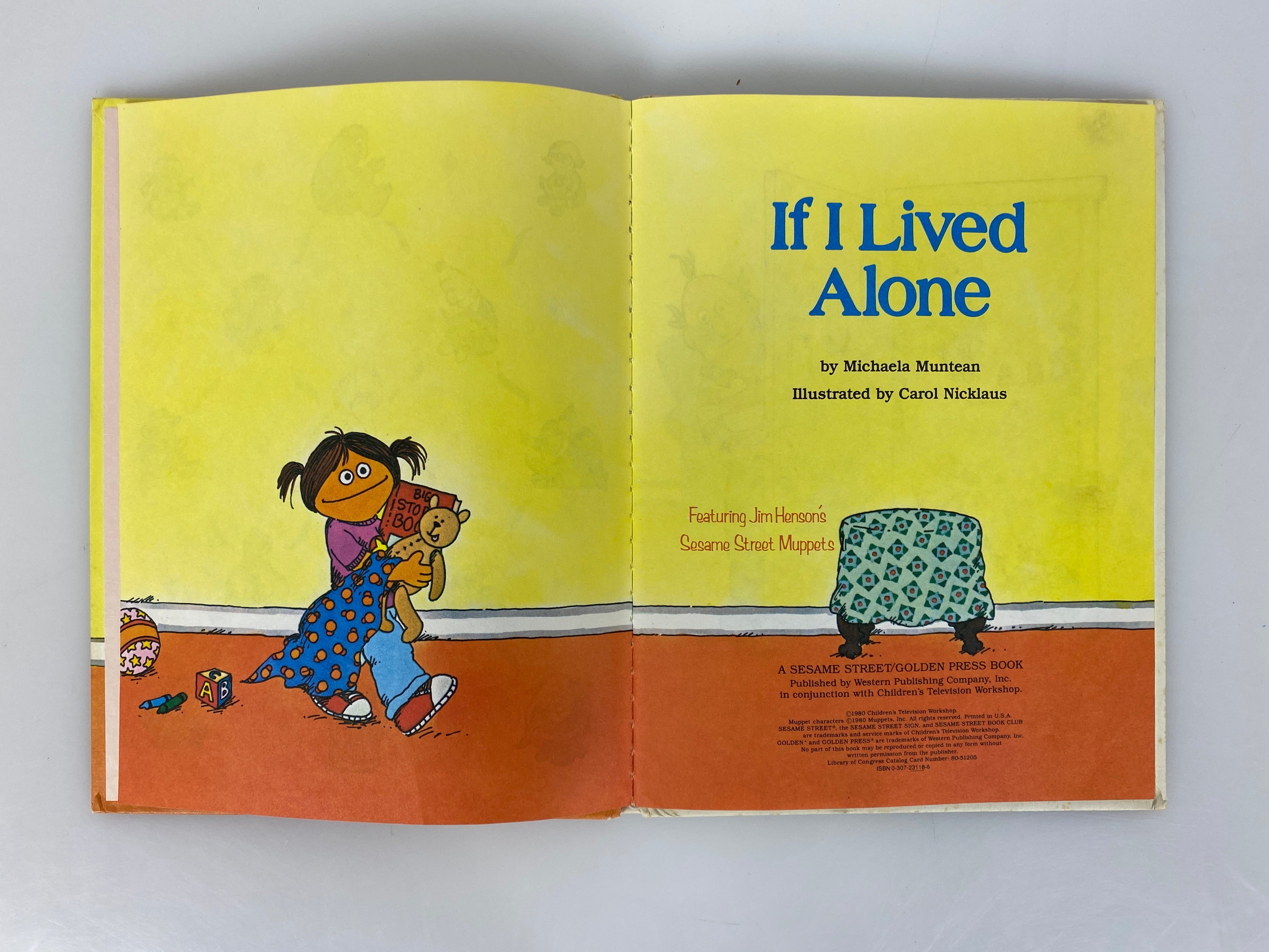 2 Sesame Street Book Club: Twiddlebugs' Dream House/If I Lived Alone 1980-83 HC