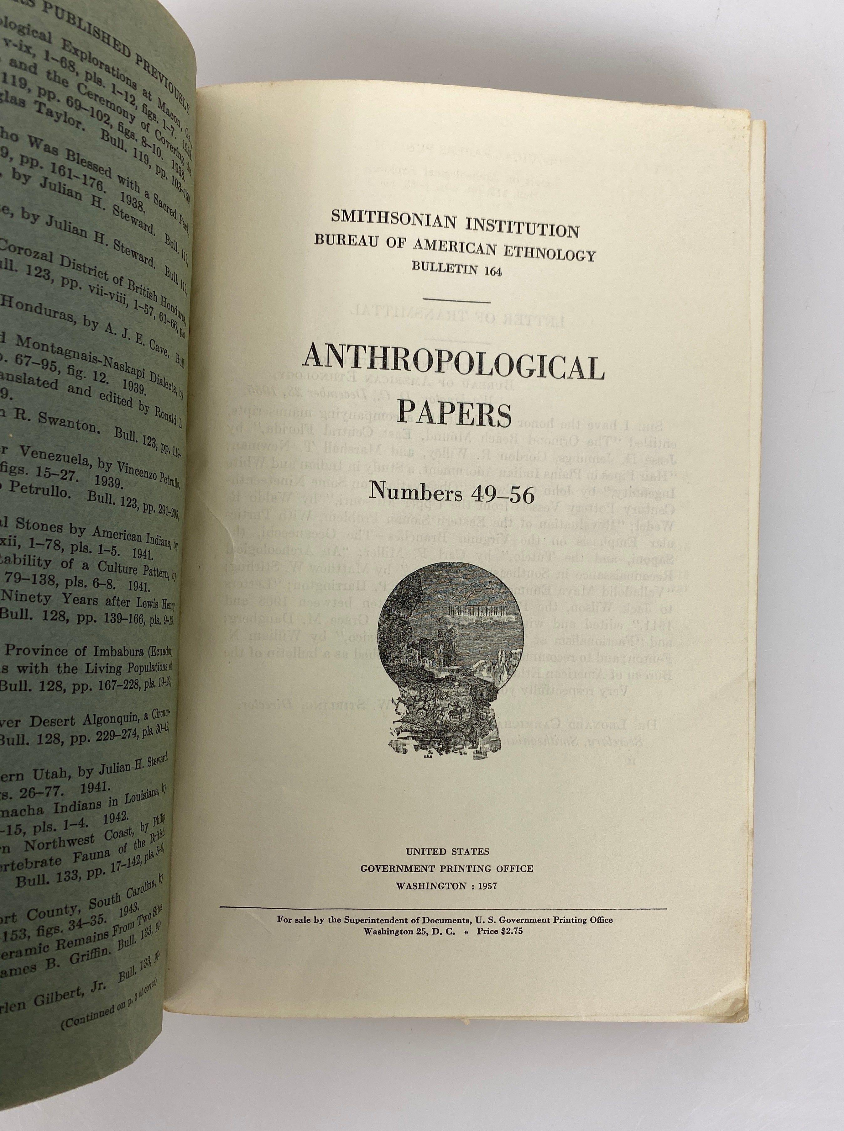 2 Smithsonian Institution Anthropological Papers 43-48/49-56 SC Bulletins
