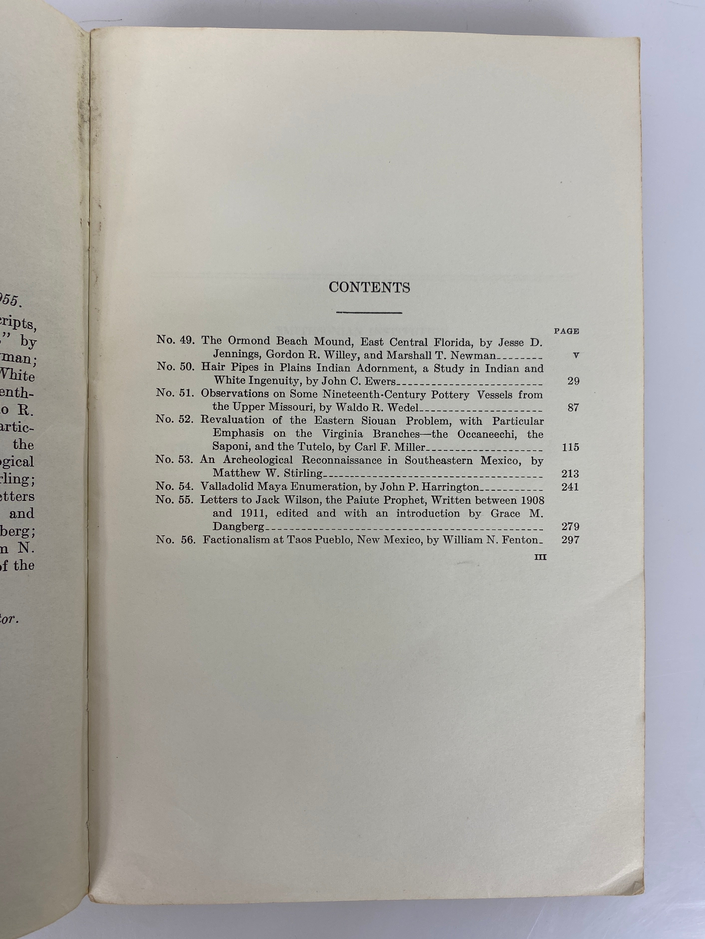 2 Smithsonian Institution Anthropological Papers 43-48/49-56 SC Bulletins