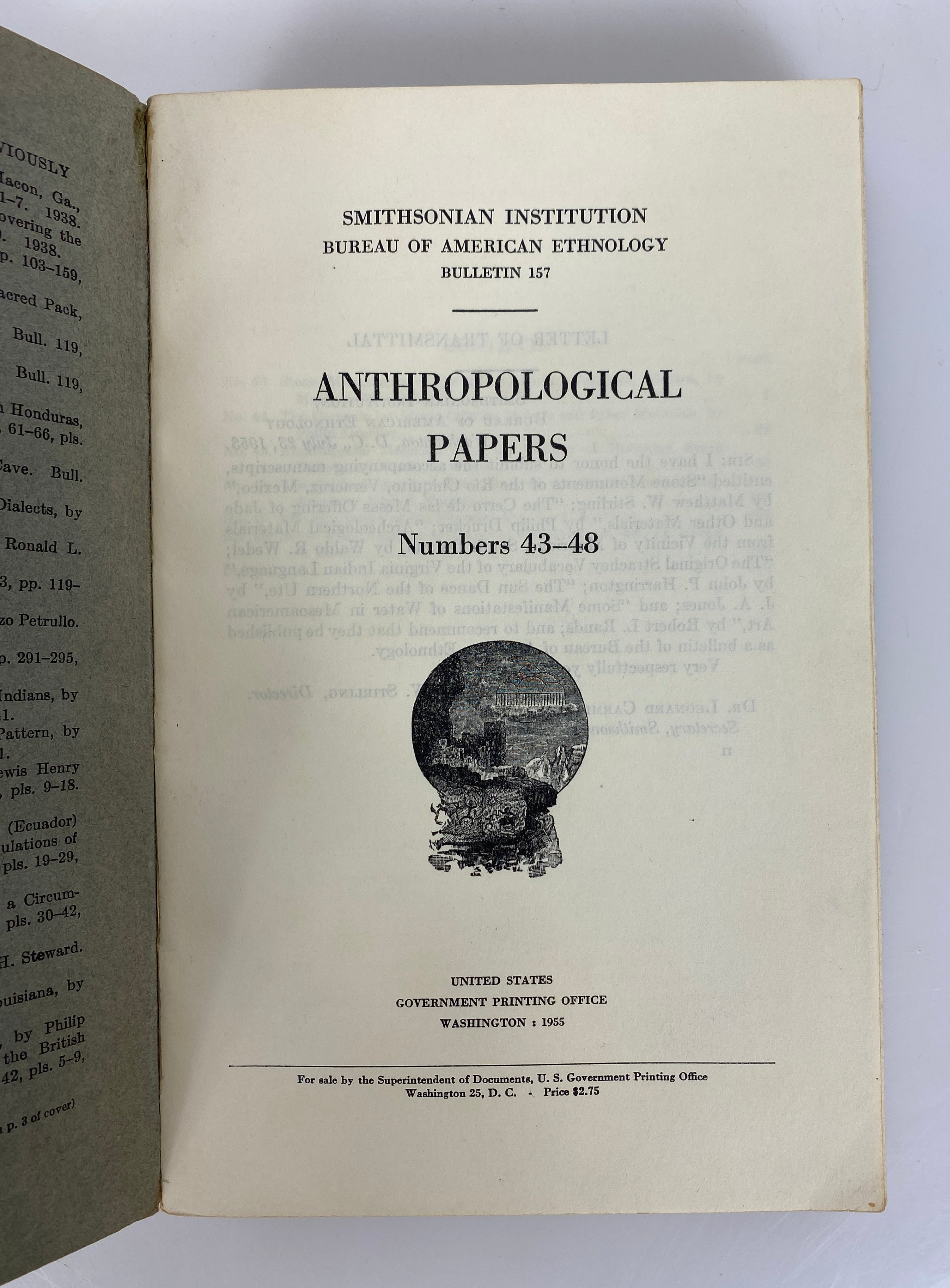 2 Smithsonian Institution Anthropological Papers 43-48/49-56 SC Bulletins