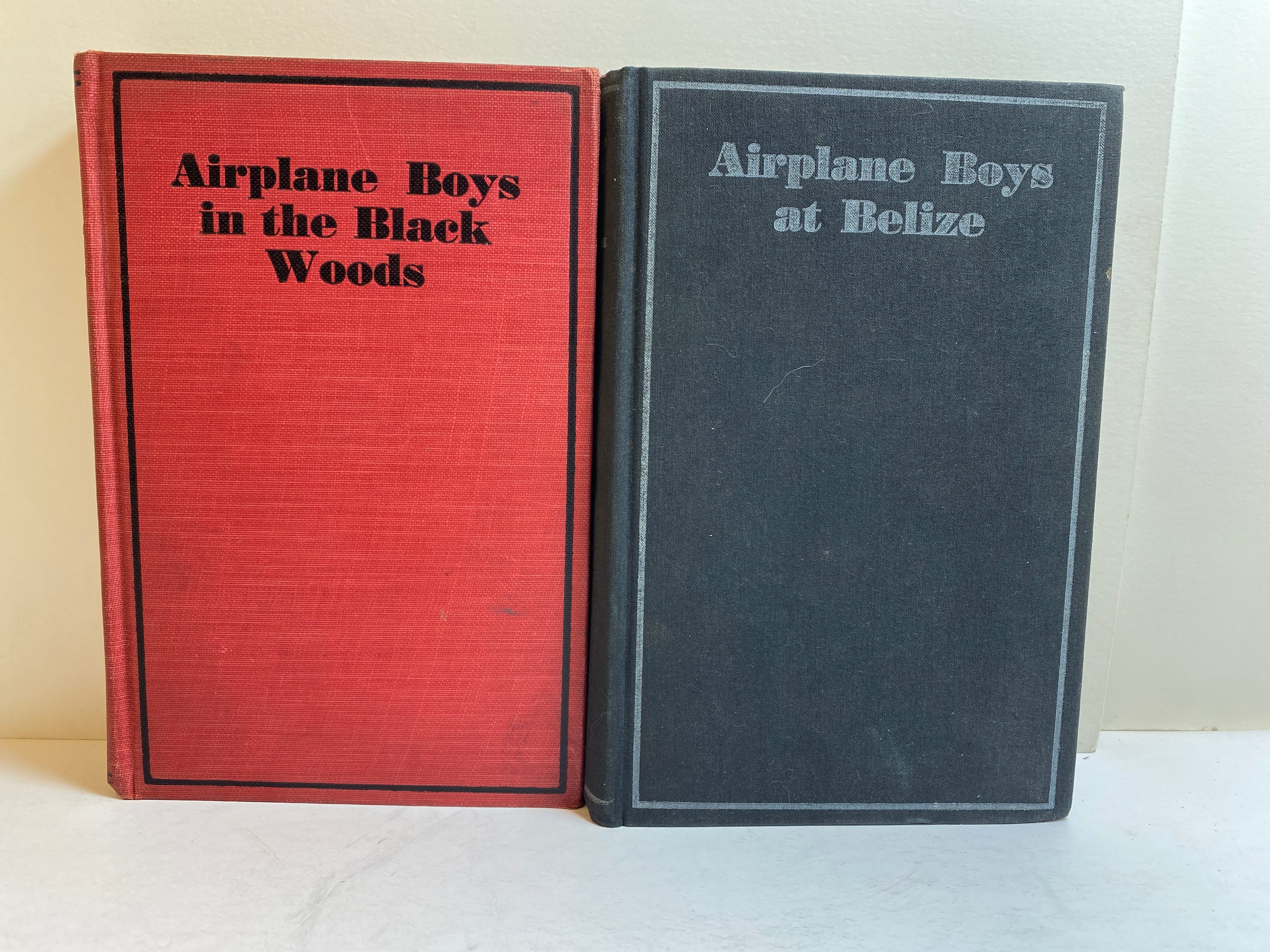 2 Vintage Airplane Boys Books: At Belize/In the Black Woods EJ Craine 1932 HC