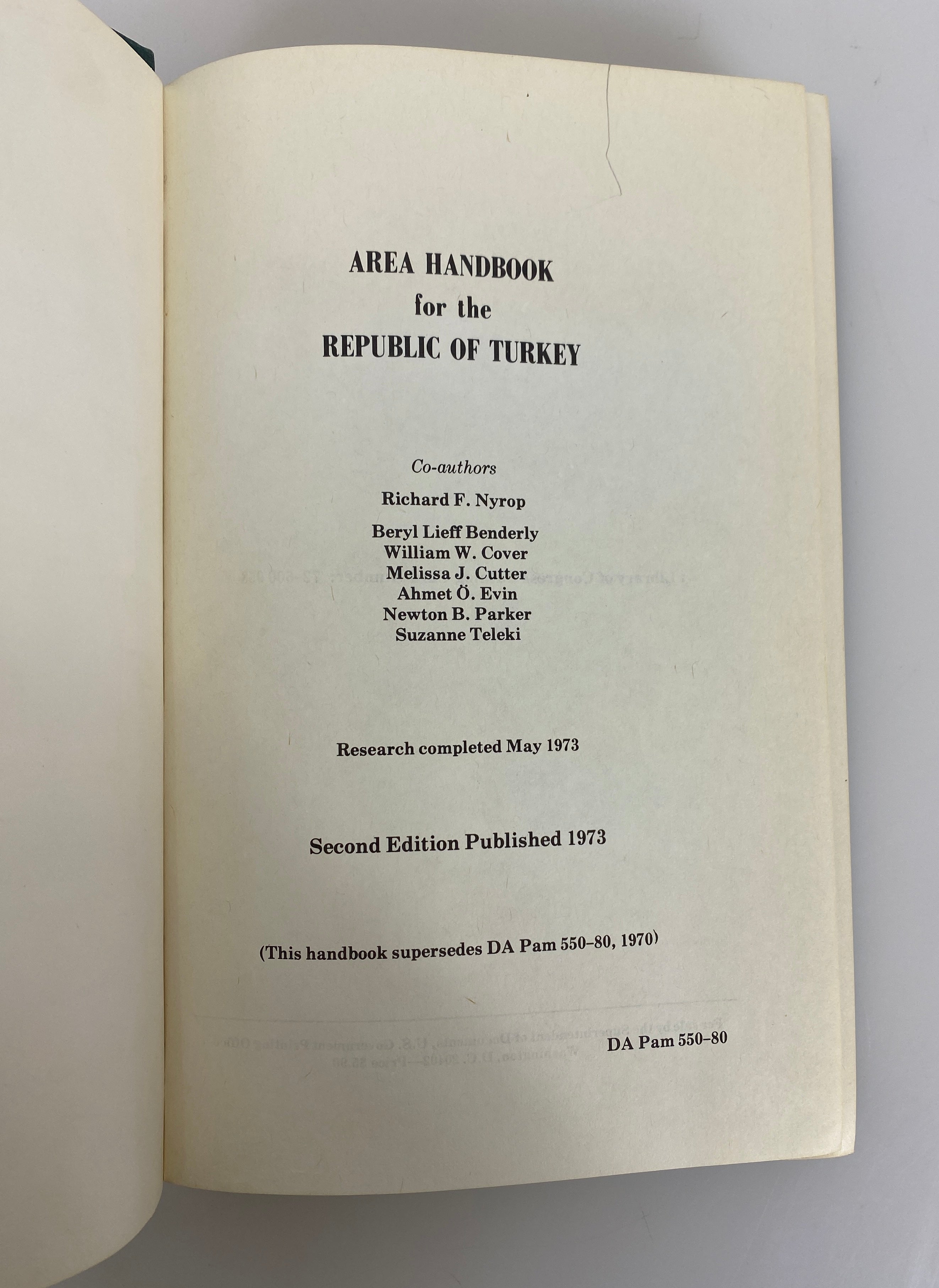 2 Vintage Area Handbooks for Albania/The Republic of Turkey Ex-Library HC