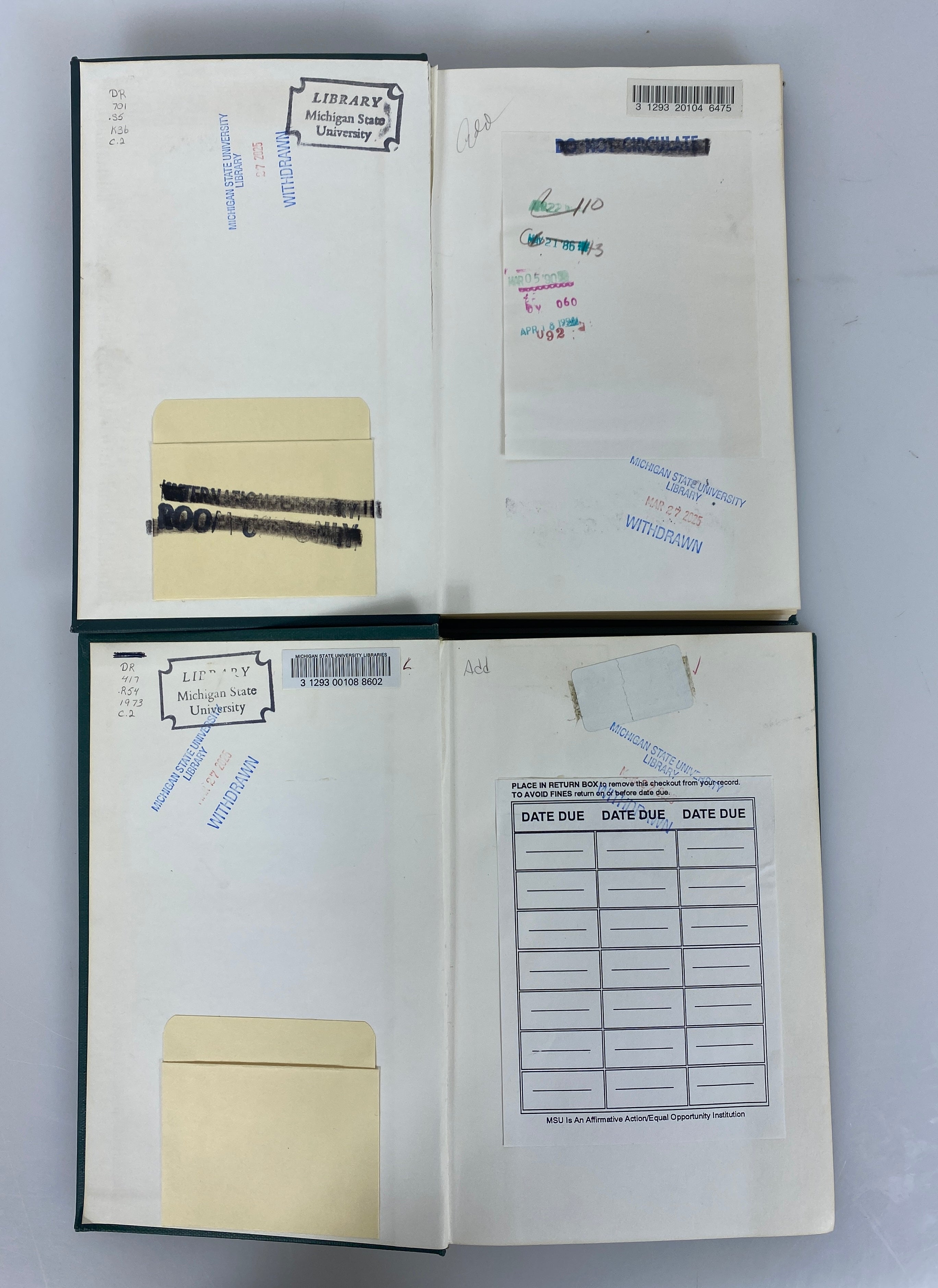 2 Vintage Area Handbooks for Albania/The Republic of Turkey Ex-Library HC