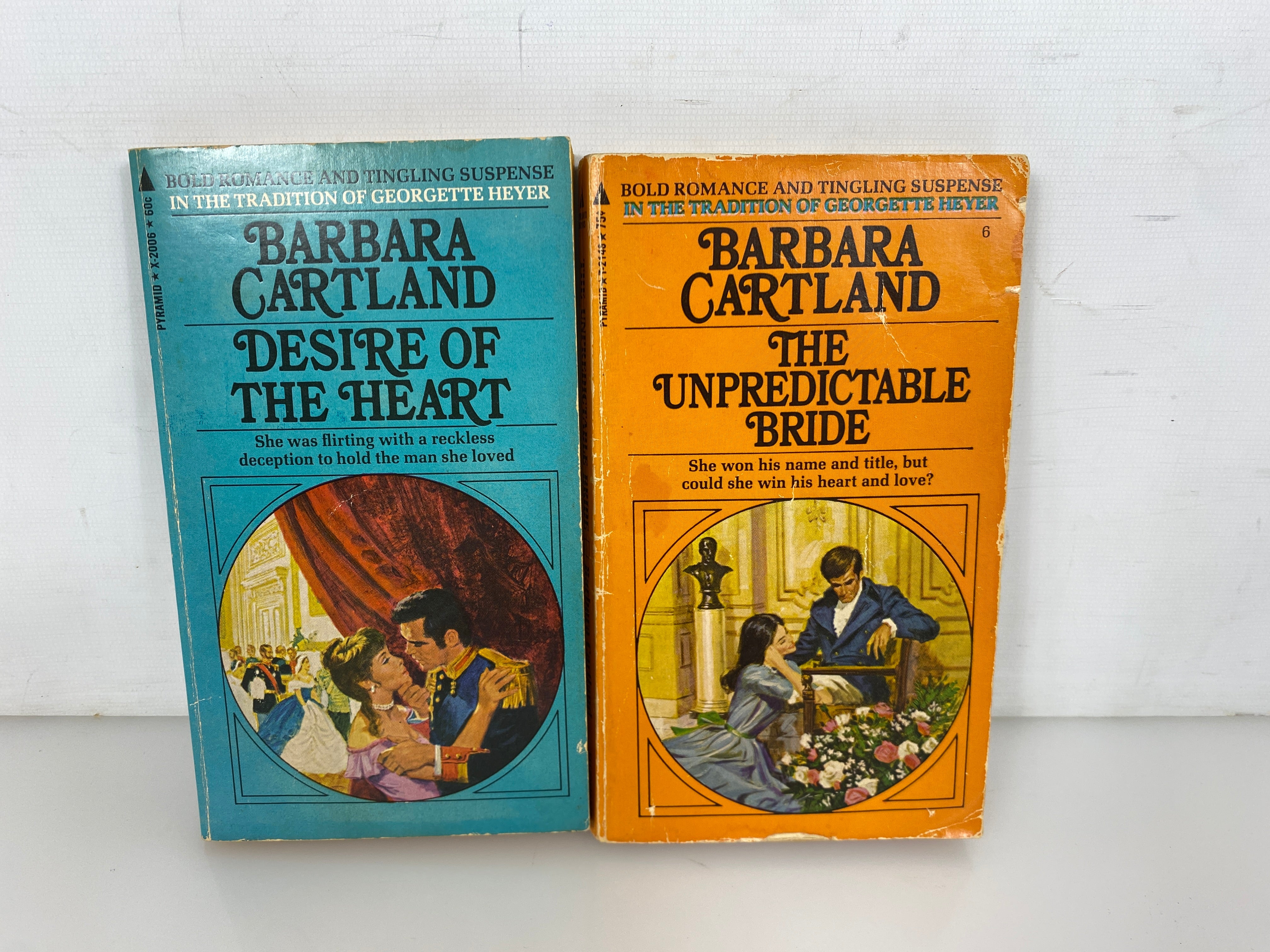 2 Vintage Barbara Cartland PB: Desire of the Heart/The Unpredictable Bride