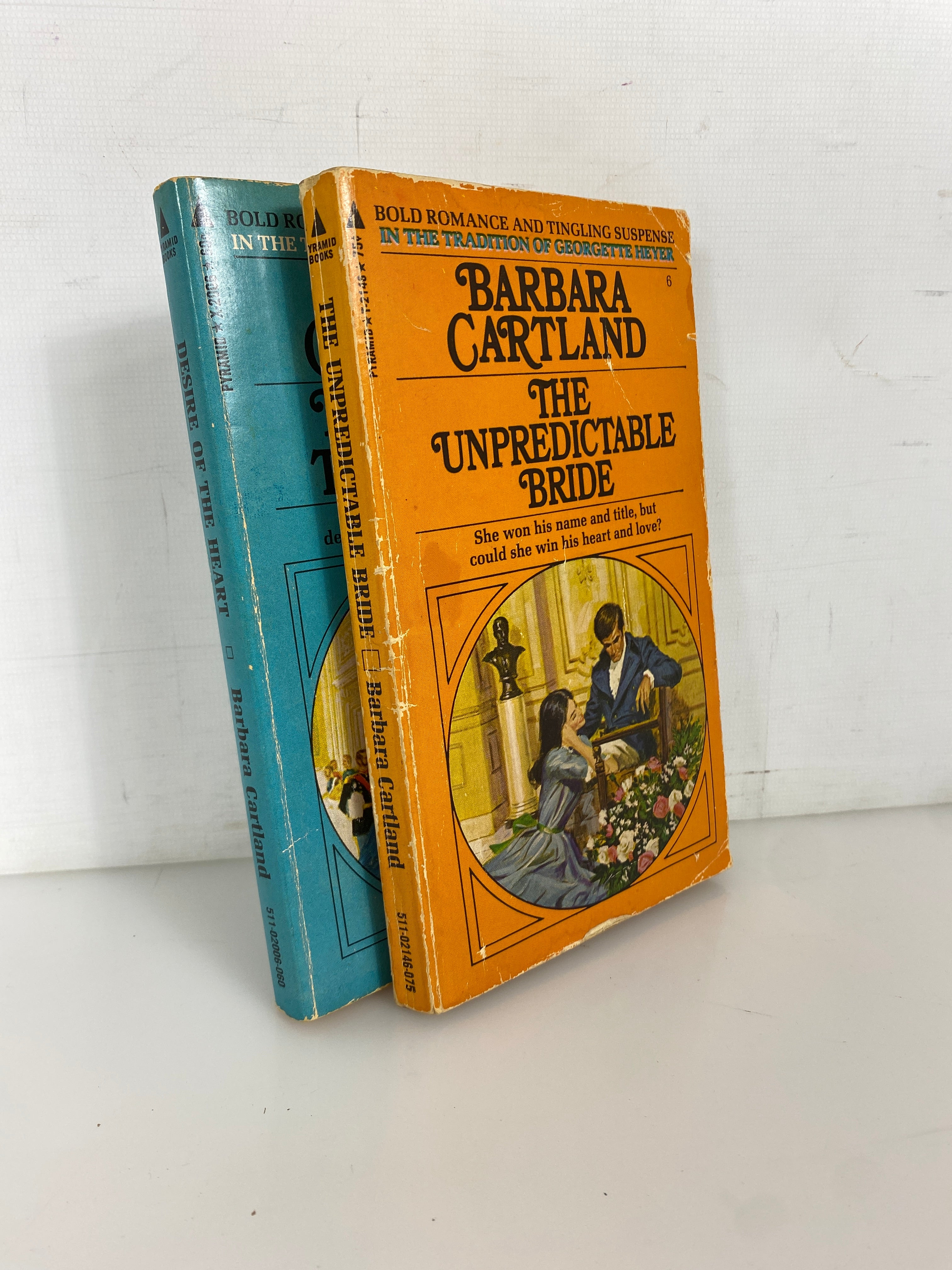 2 Vintage Barbara Cartland PB: Desire of the Heart/The Unpredictable Bride