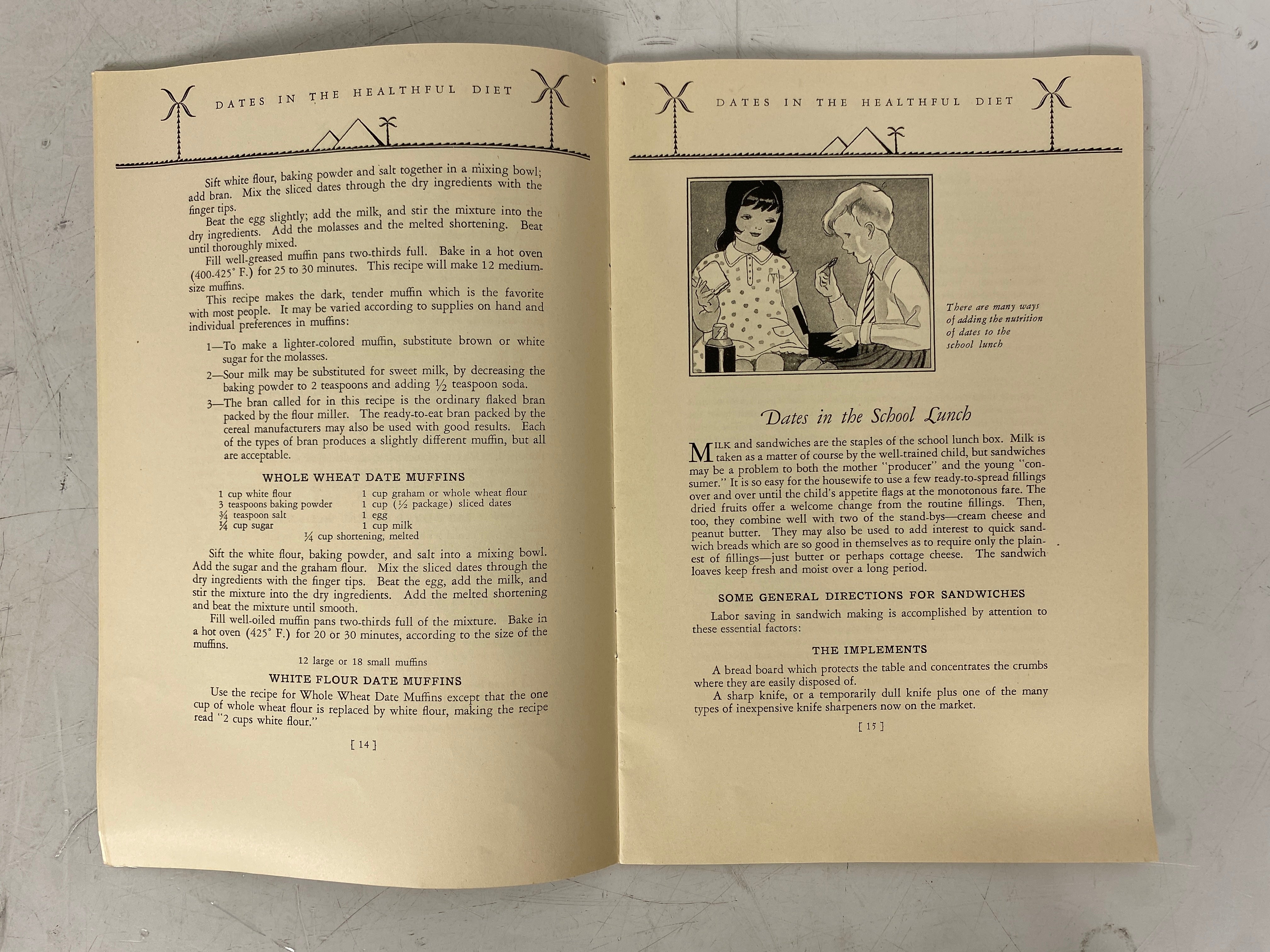 2 Vintage Date Recipe Books: Bordo Date Book (1969)/Hills Brothers Co (1928) SC
