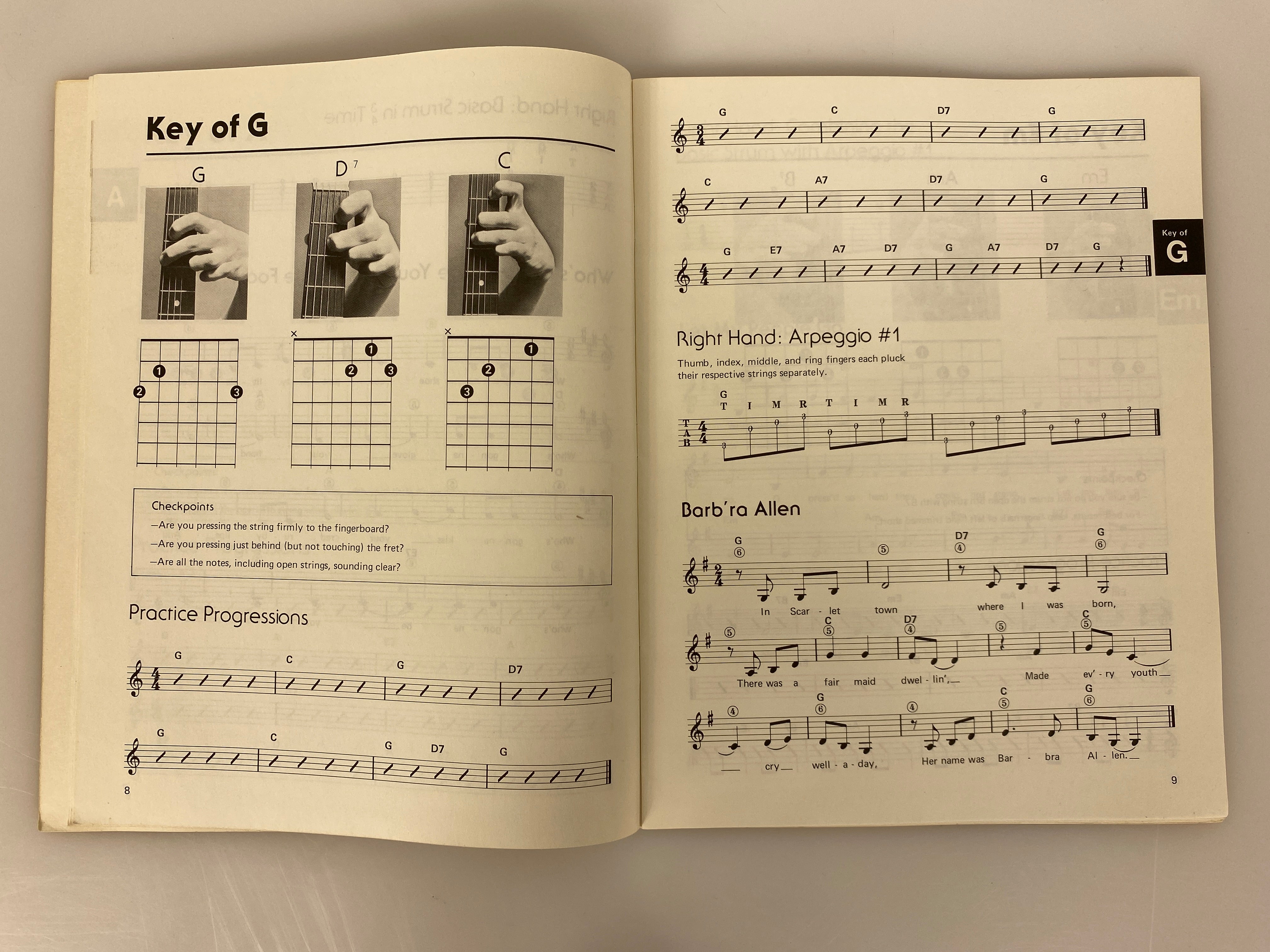 2 Vintage Guitar Books: Blues/Folk Picture Chords & How to Use Them 1978 SC