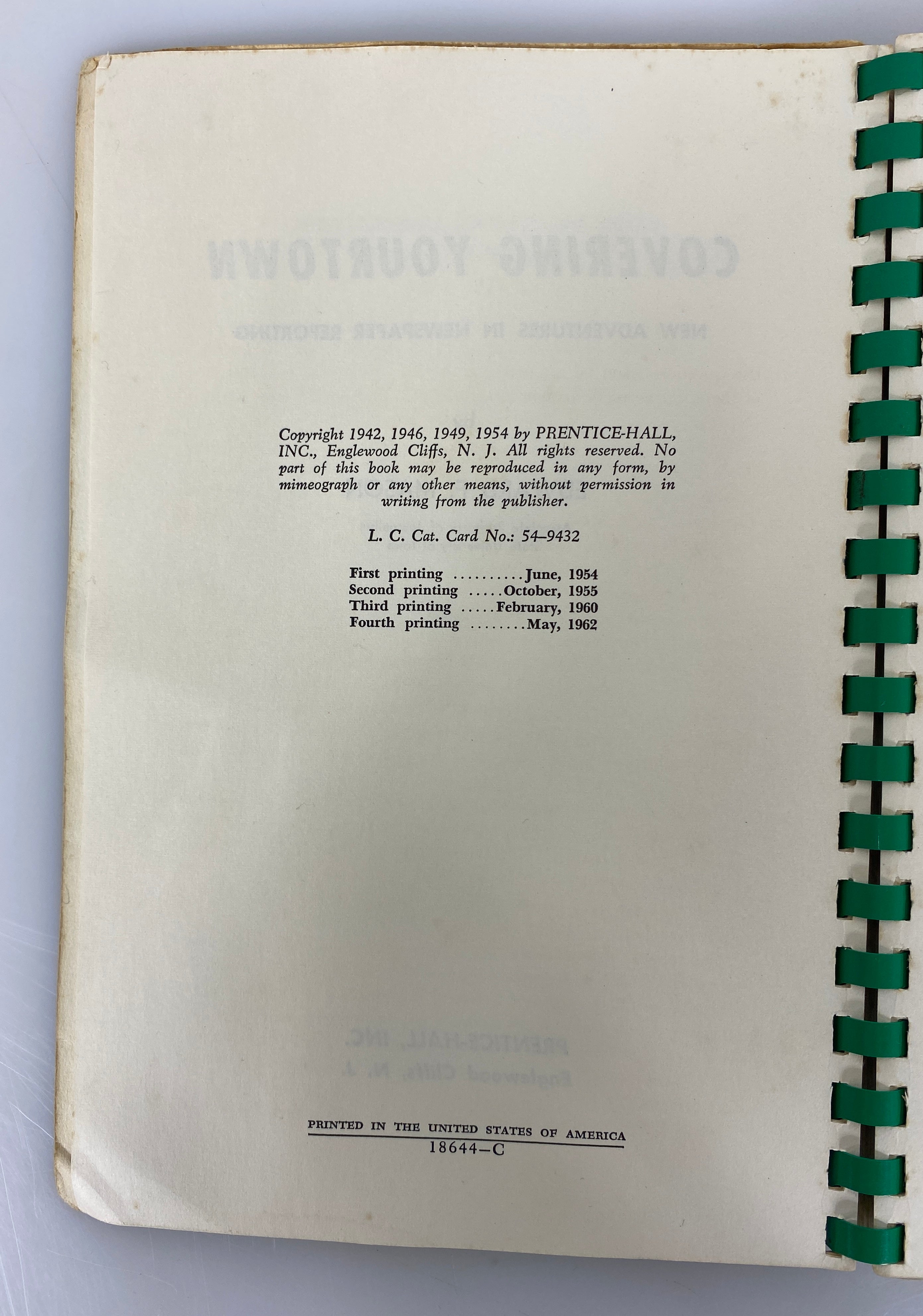 2 Vintage Journalism Textbooks: Press Time/Covering Yourtown 1962-69