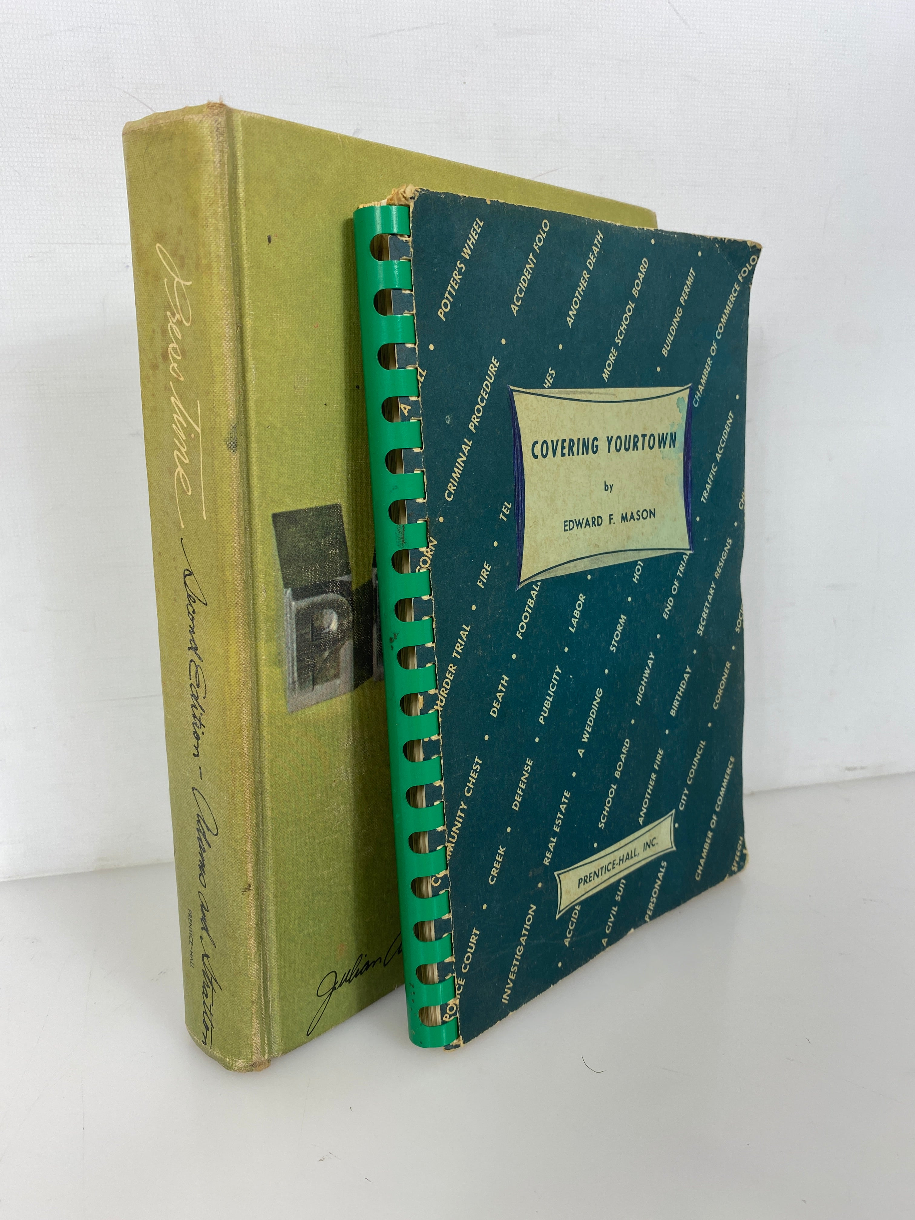 2 Vintage Journalism Textbooks: Press Time/Covering Yourtown 1962-69