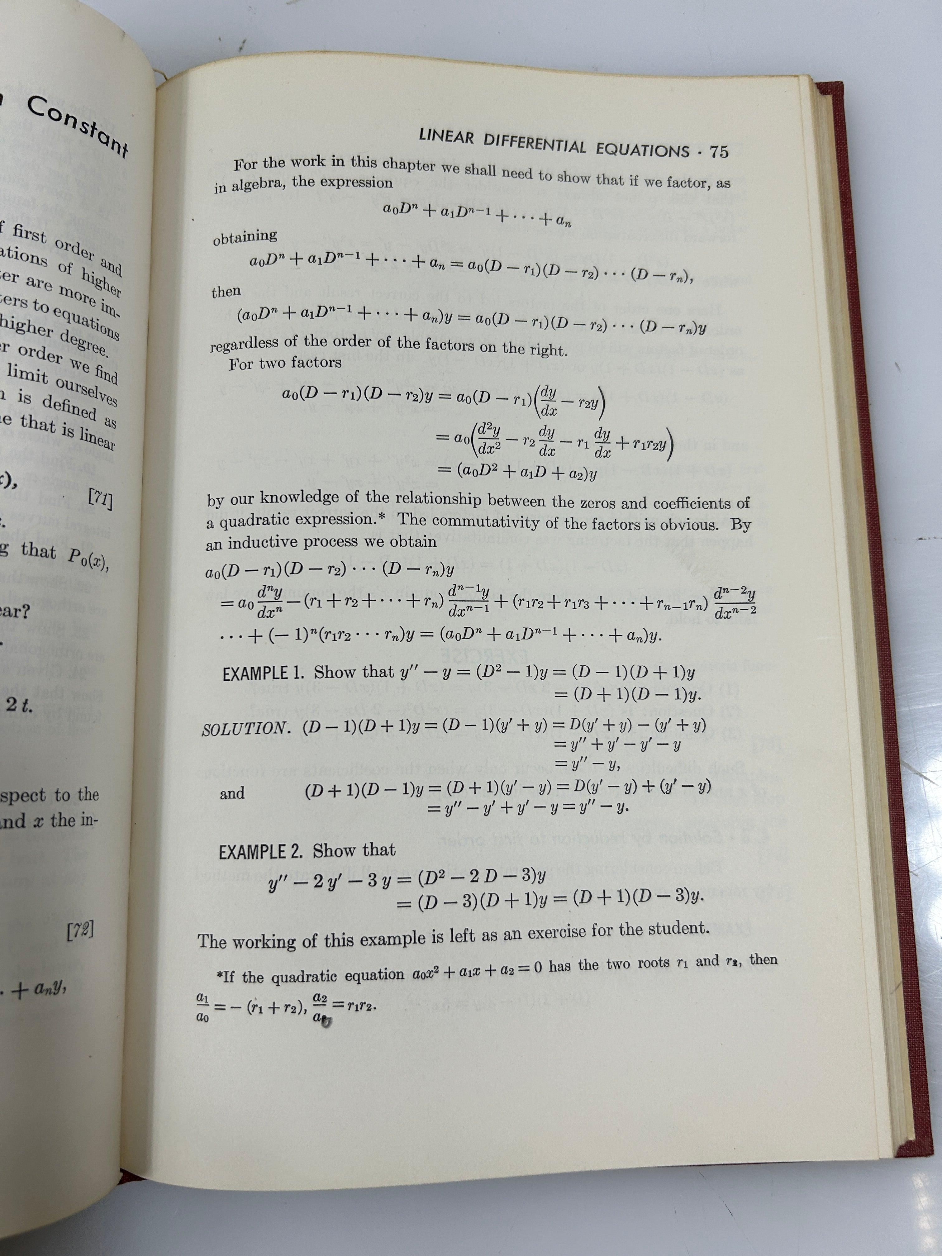 2 Vintage Math Texts: Differential Equations/Analytic Geometry 1950-1954 HC