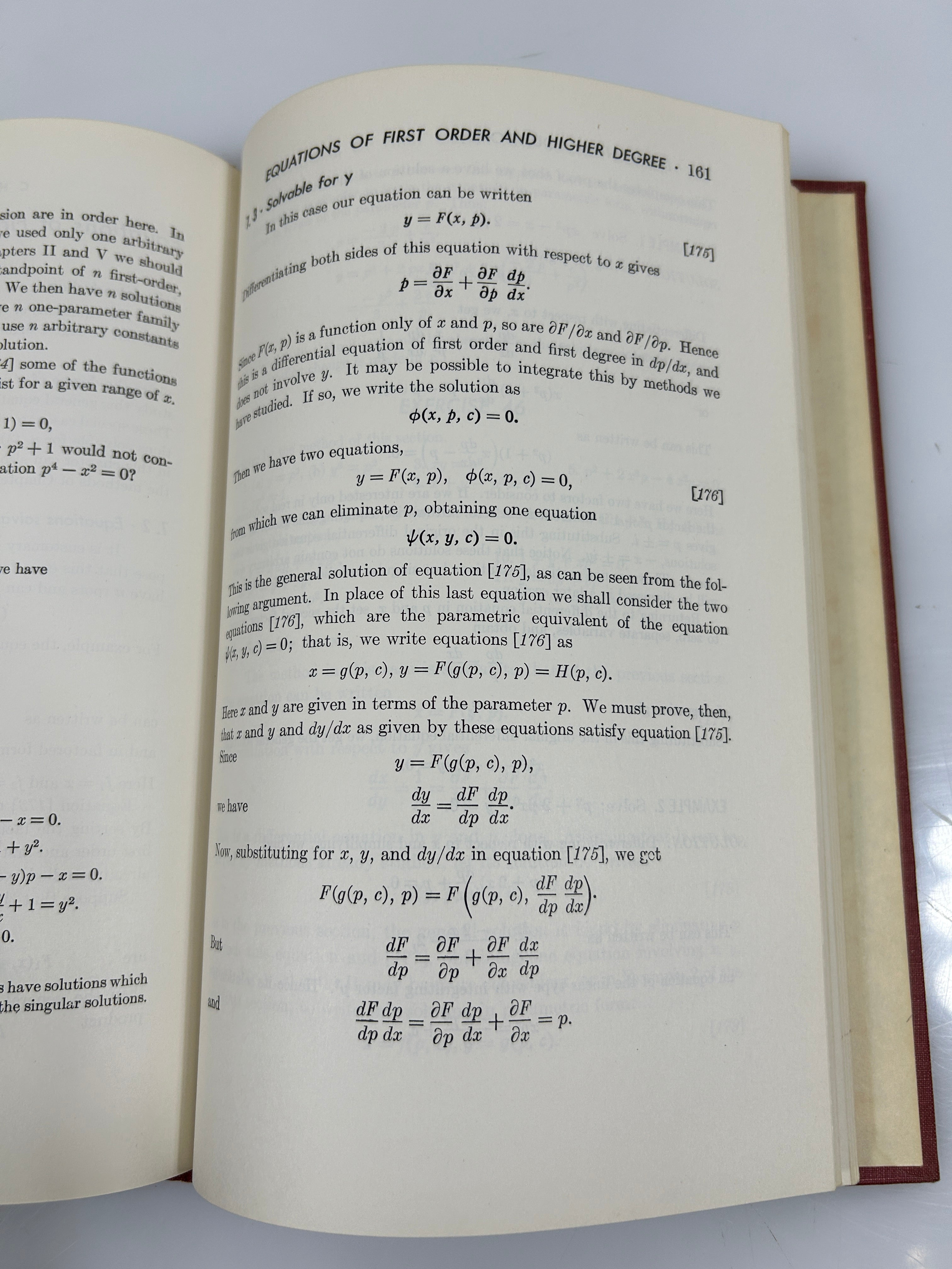2 Vintage Math Texts: Differential Equations/Analytic Geometry 1950-1954 HC