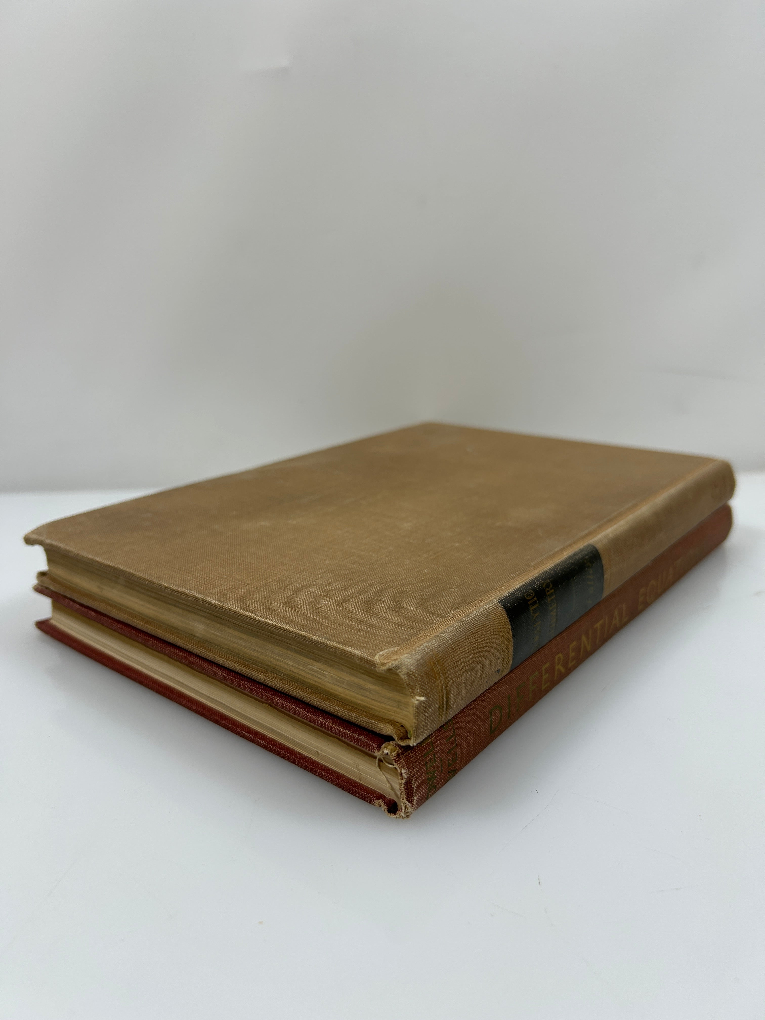 2 Vintage Math Texts: Differential Equations/Analytic Geometry 1950-1954 HC