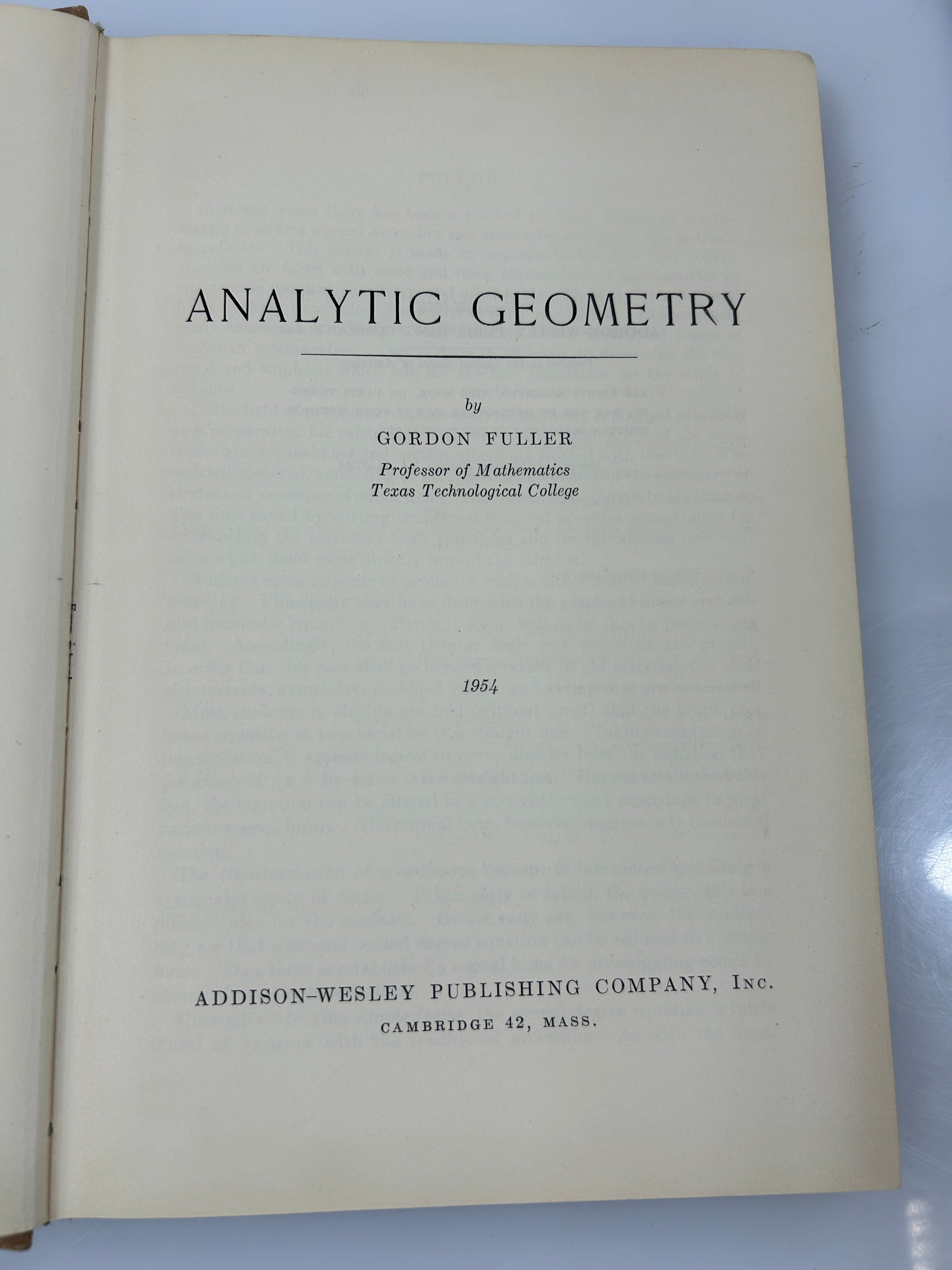 2 Vintage Math Texts: Differential Equations/Analytic Geometry 1950-1954 HC