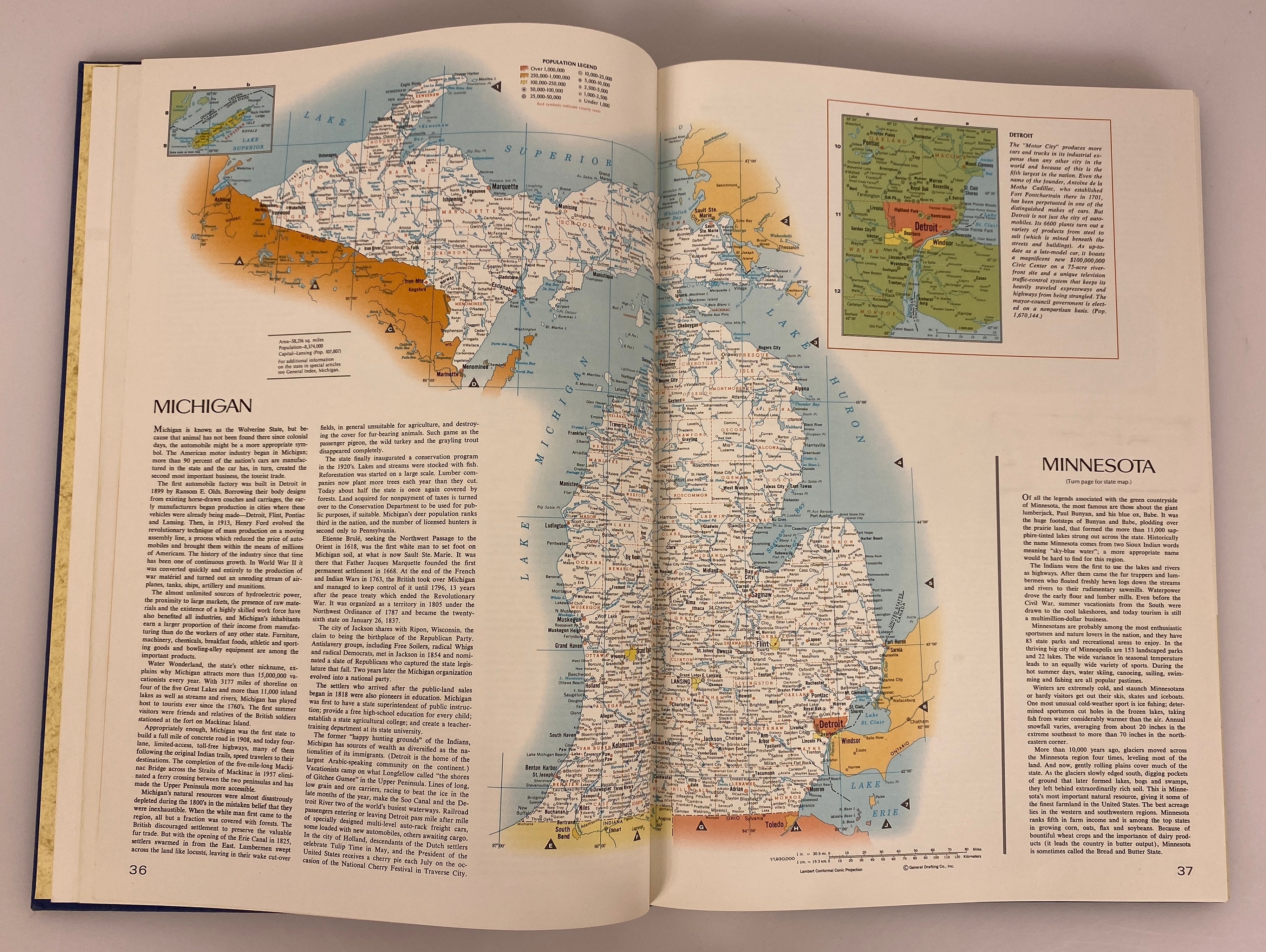 2 Vintage Reader's Digest: Great World Atlas/These United States 1963-68 HC