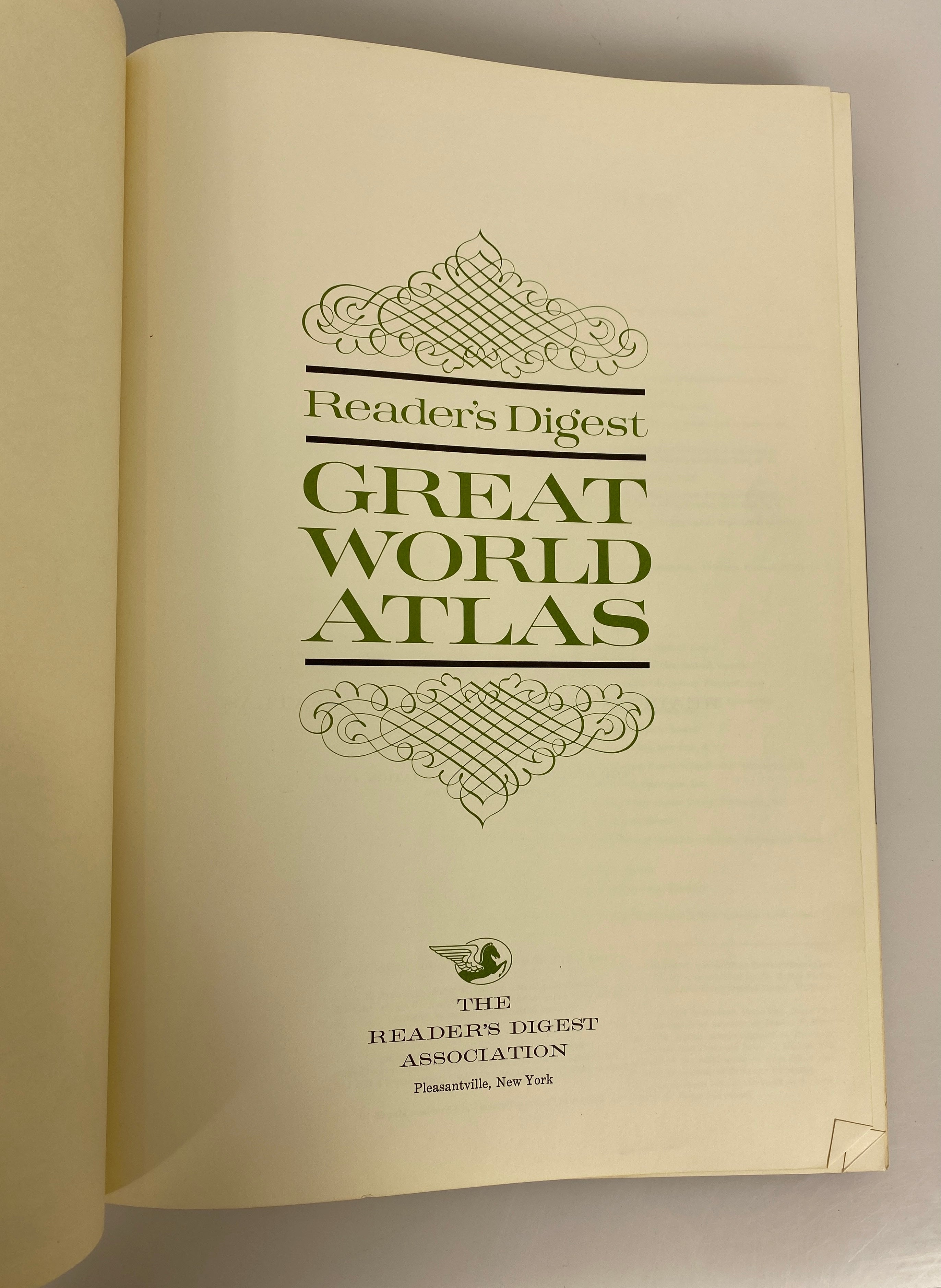 2 Vintage Reader's Digest: Great World Atlas/These United States 1963-68 HC