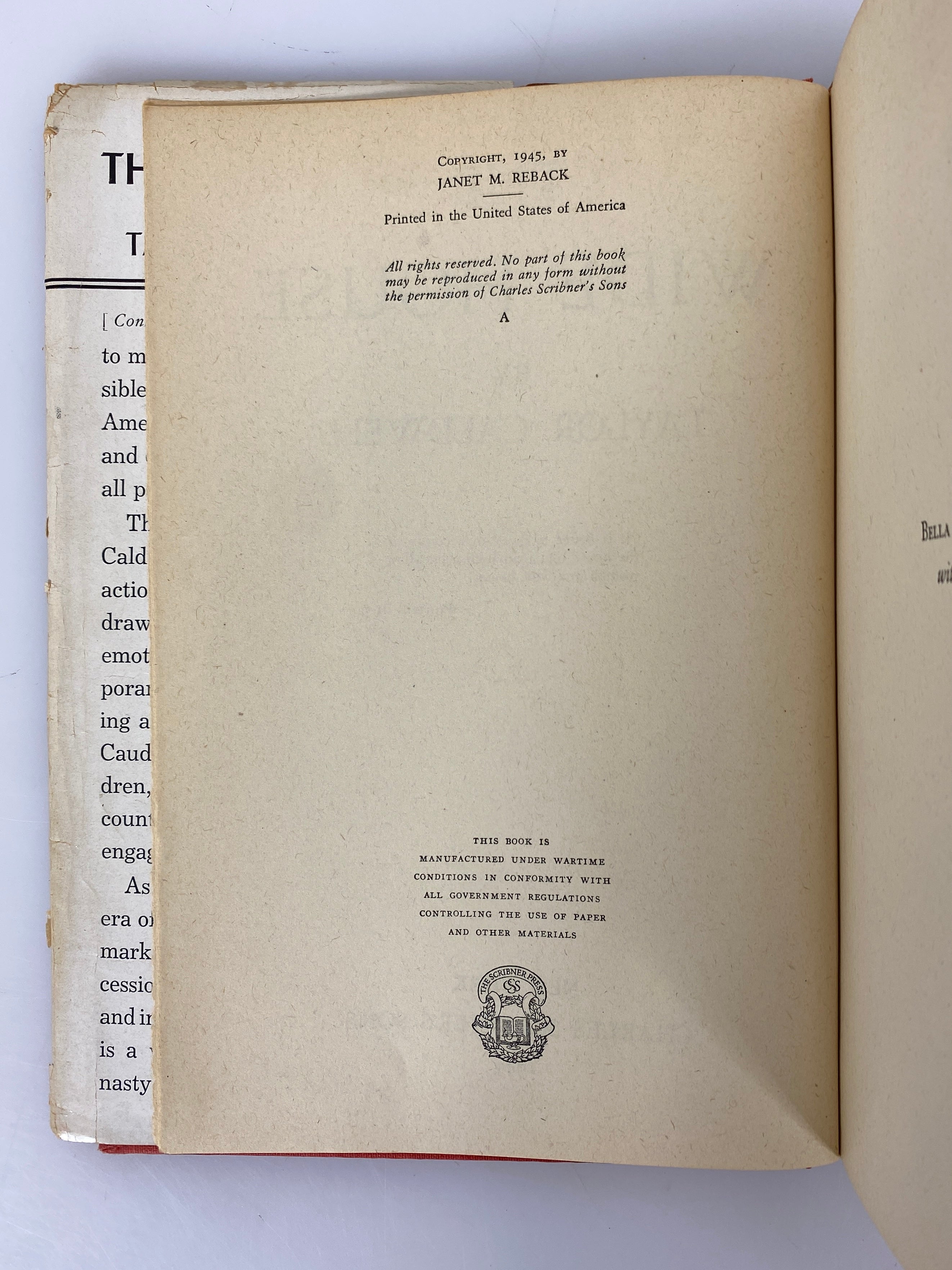 2 Vintage Taylor Caldwell: Wide House (1st Ed)/Testimony of Two Men 1945-68