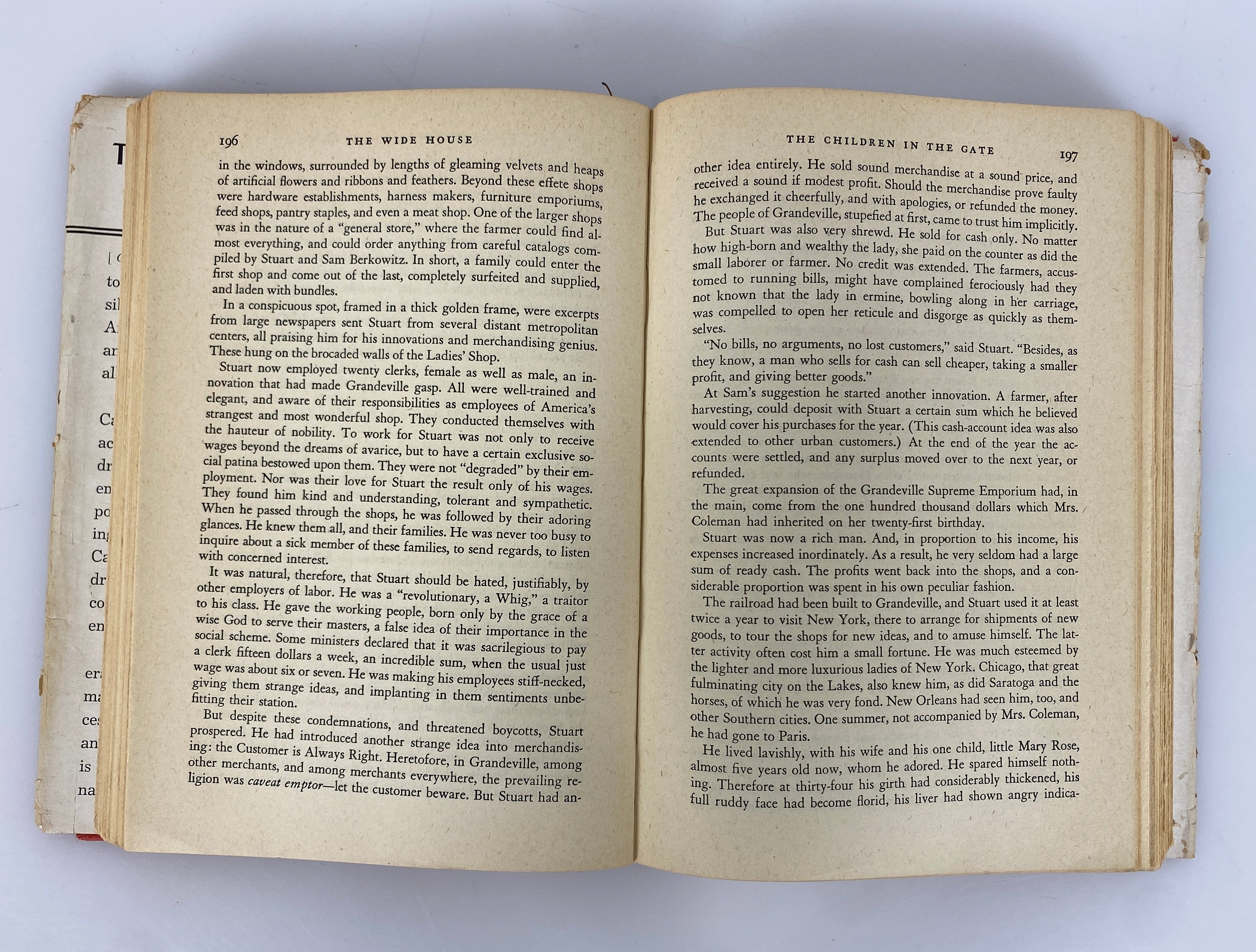 2 Vintage Taylor Caldwell: Wide House (1st Ed)/Testimony of Two Men 1945-68