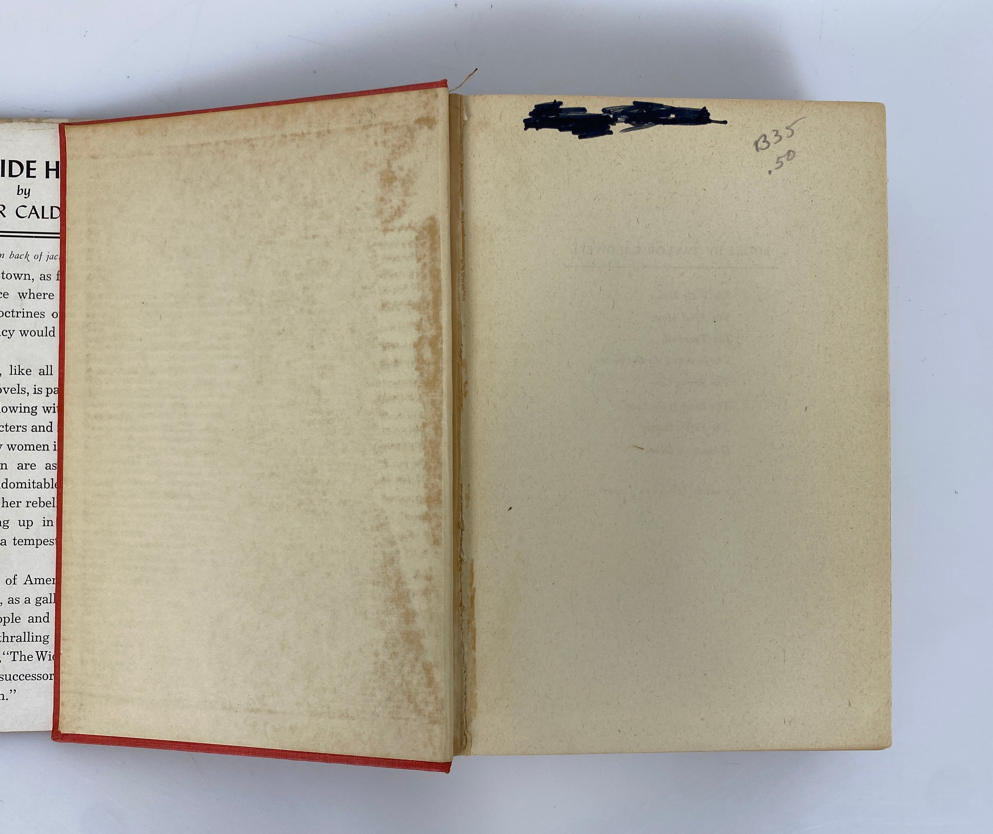 2 Vintage Taylor Caldwell: Wide House (1st Ed)/Testimony of Two Men 1945-68