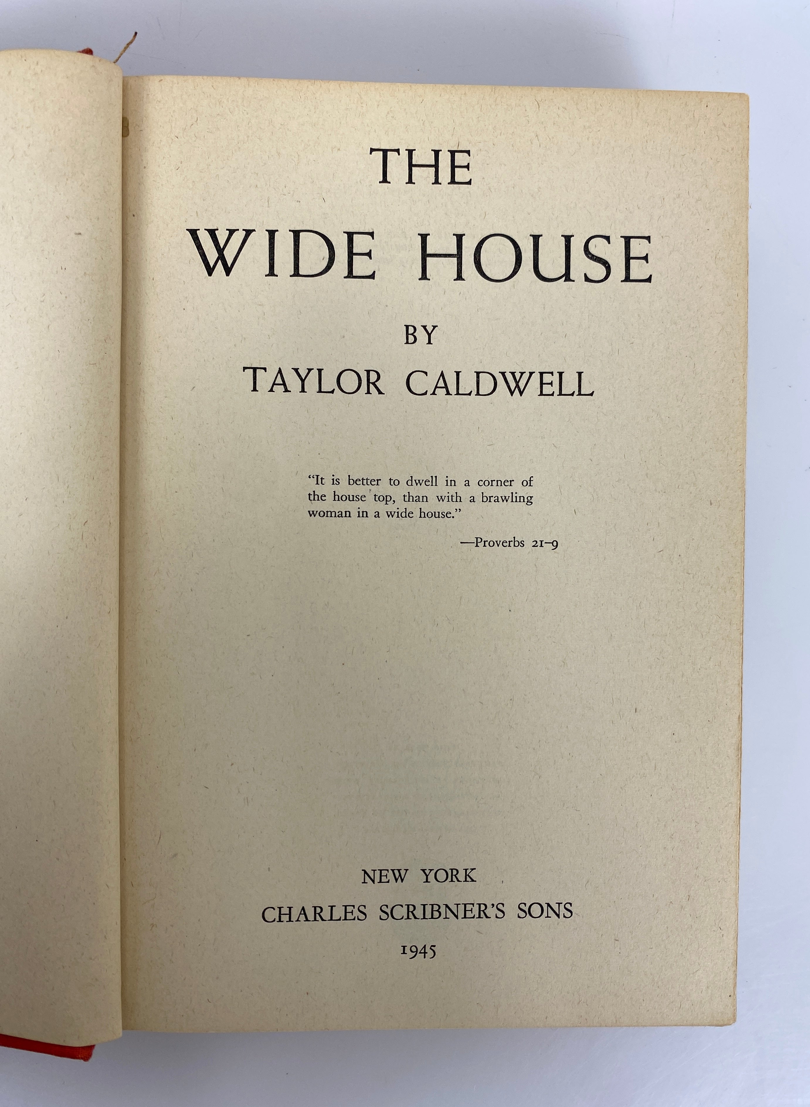 2 Vintage Taylor Caldwell: Wide House (1st Ed)/Testimony of Two Men 1945-68