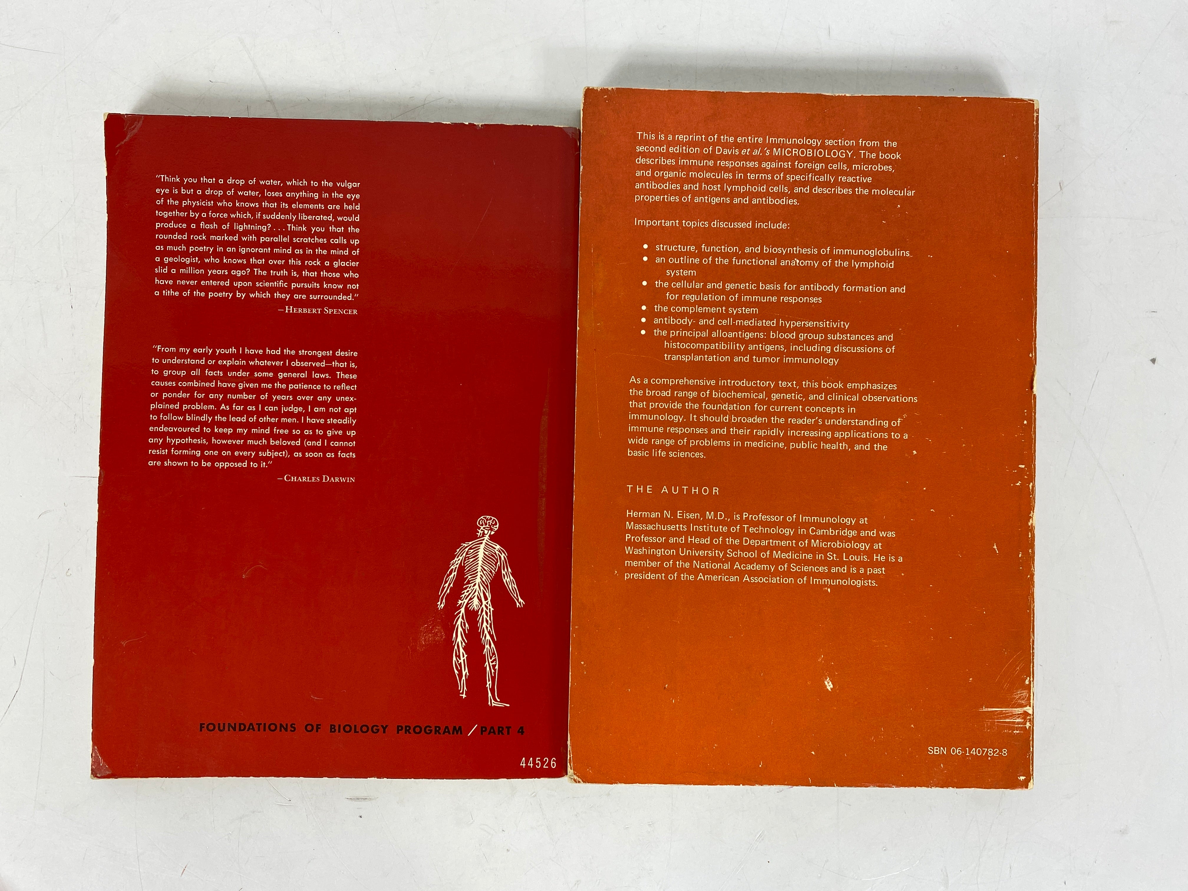 2 Vintage Texts: Immunology (Eisen)/Human Physiology (Macey) 1968-74 SC