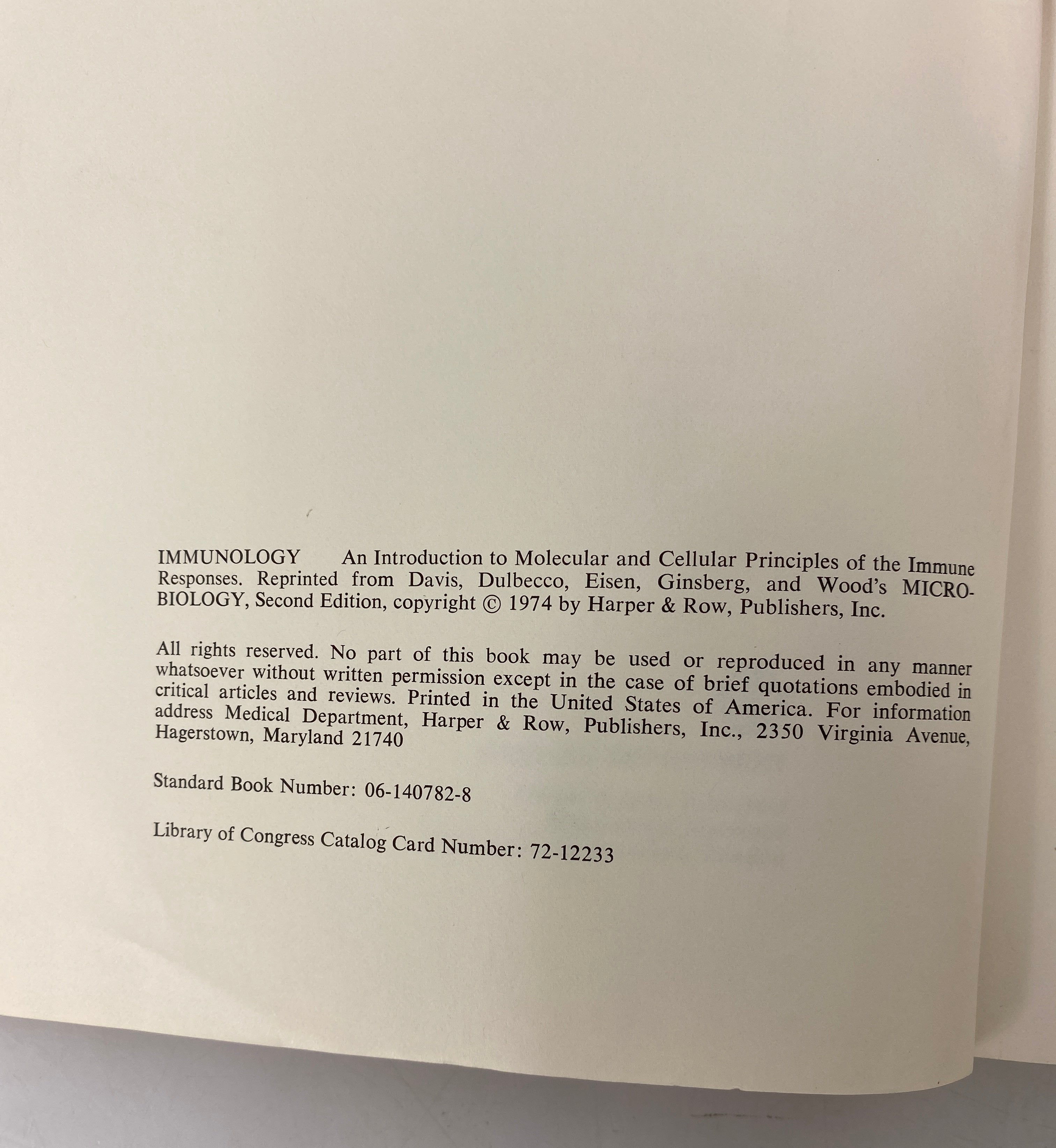 2 Vintage Texts: Immunology (Eisen)/Human Physiology (Macey) 1968-74 SC