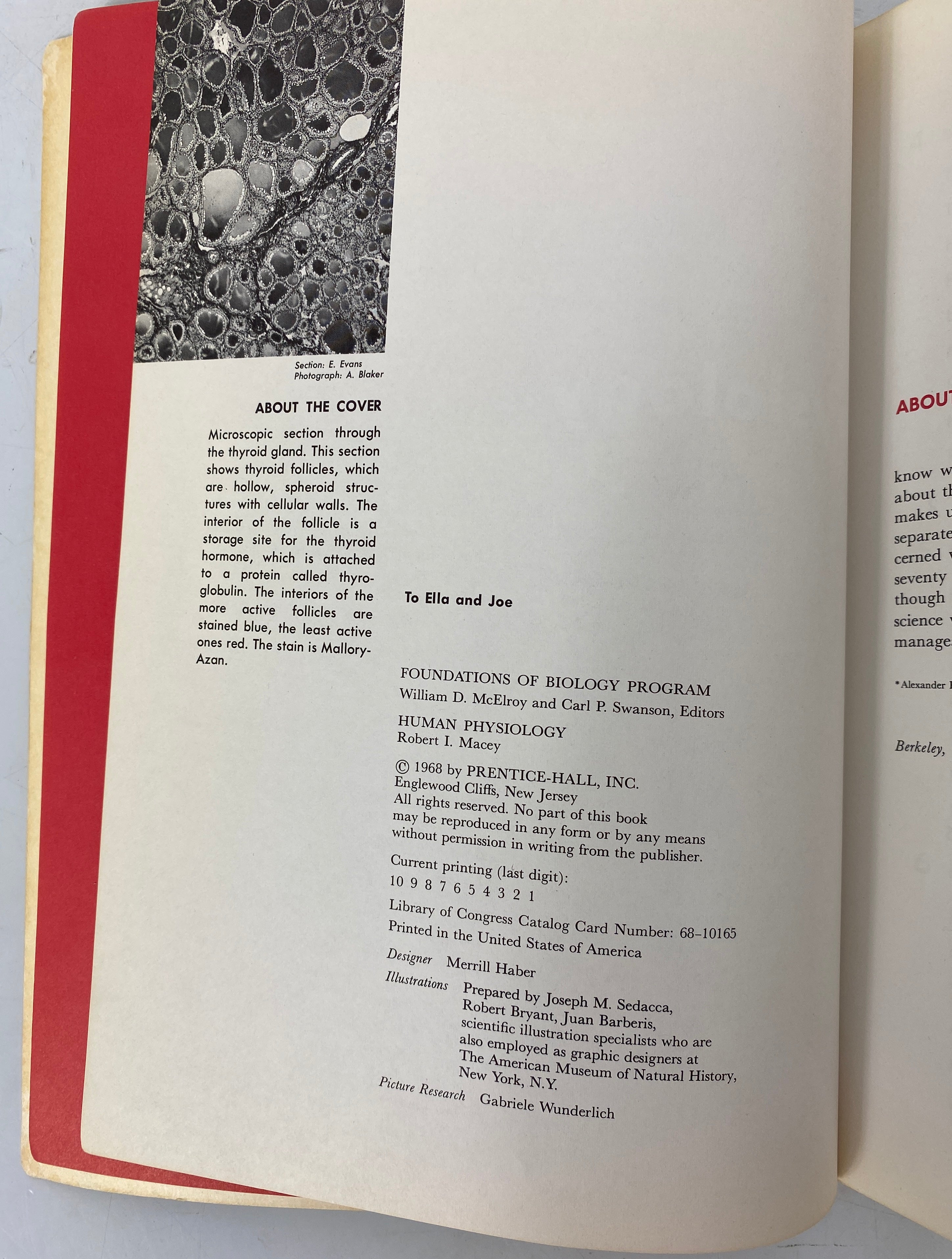 2 Vintage Texts: Immunology (Eisen)/Human Physiology (Macey) 1968-74 SC