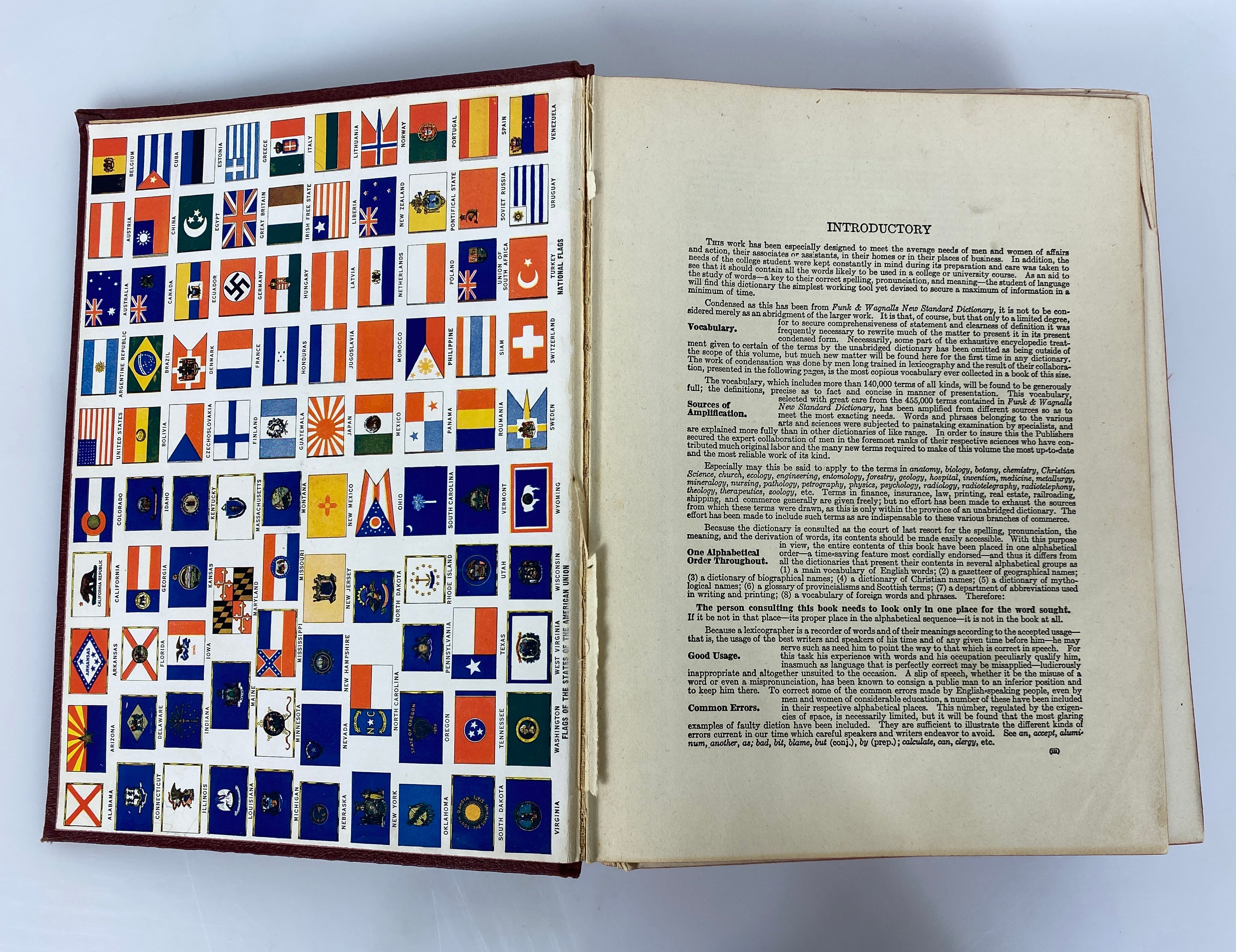 2 Vol Set: Funk & Wagnalls Practical Standard Dictionary 1945 HC