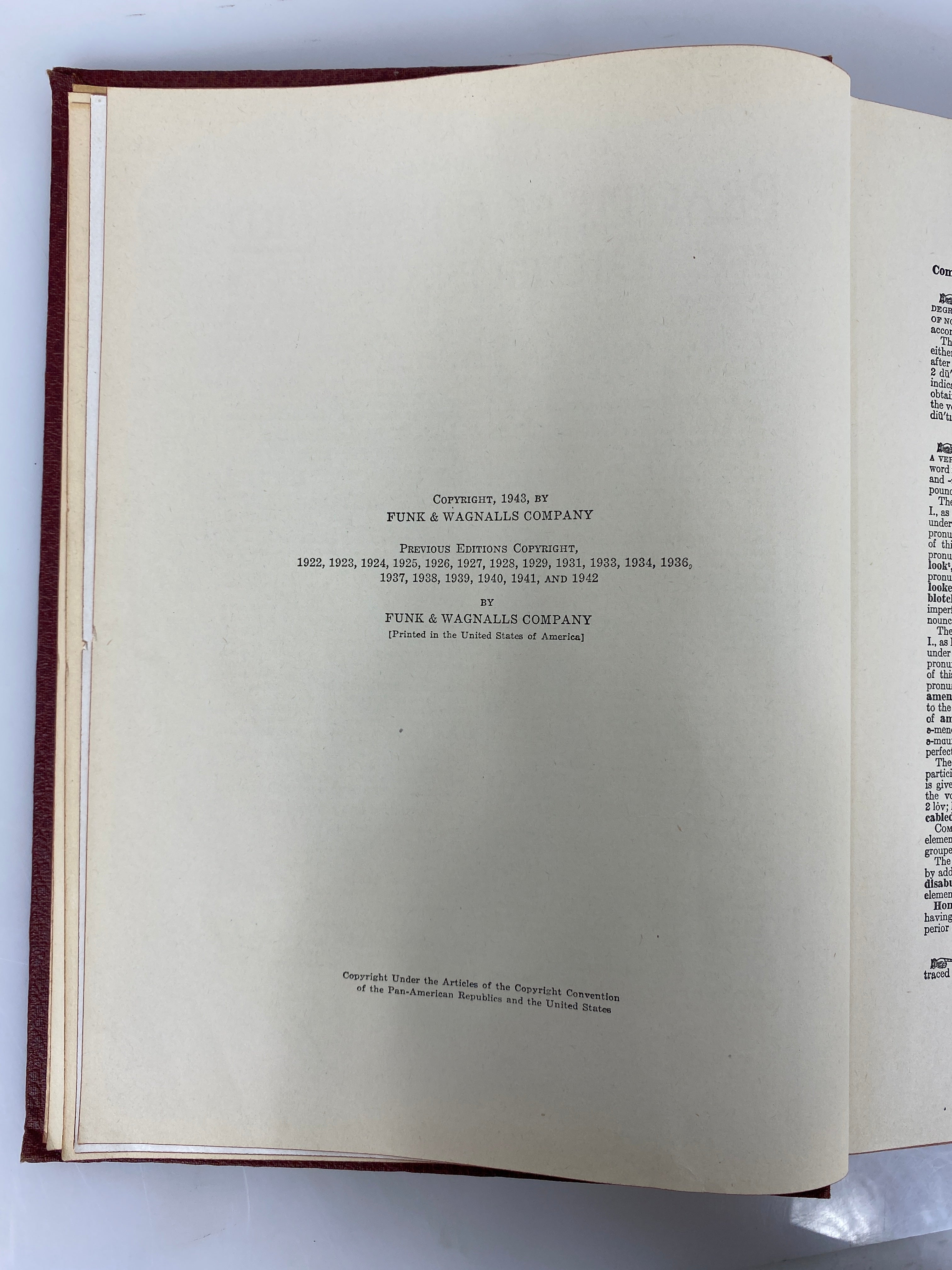 2 Vol Set: Funk & Wagnalls Practical Standard Dictionary 1945 HC