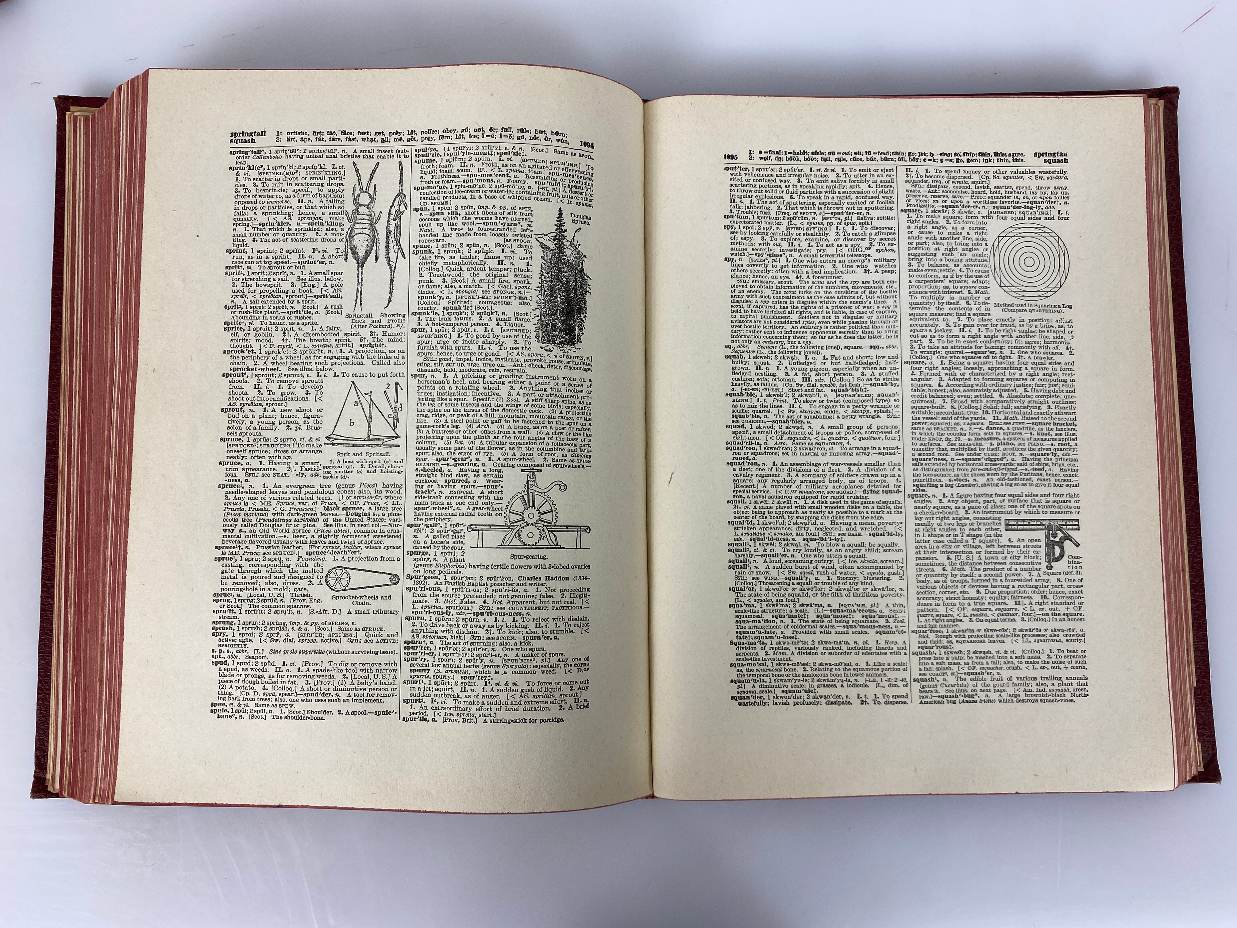2 Vol Set: Funk & Wagnalls Practical Standard Dictionary 1945 HC