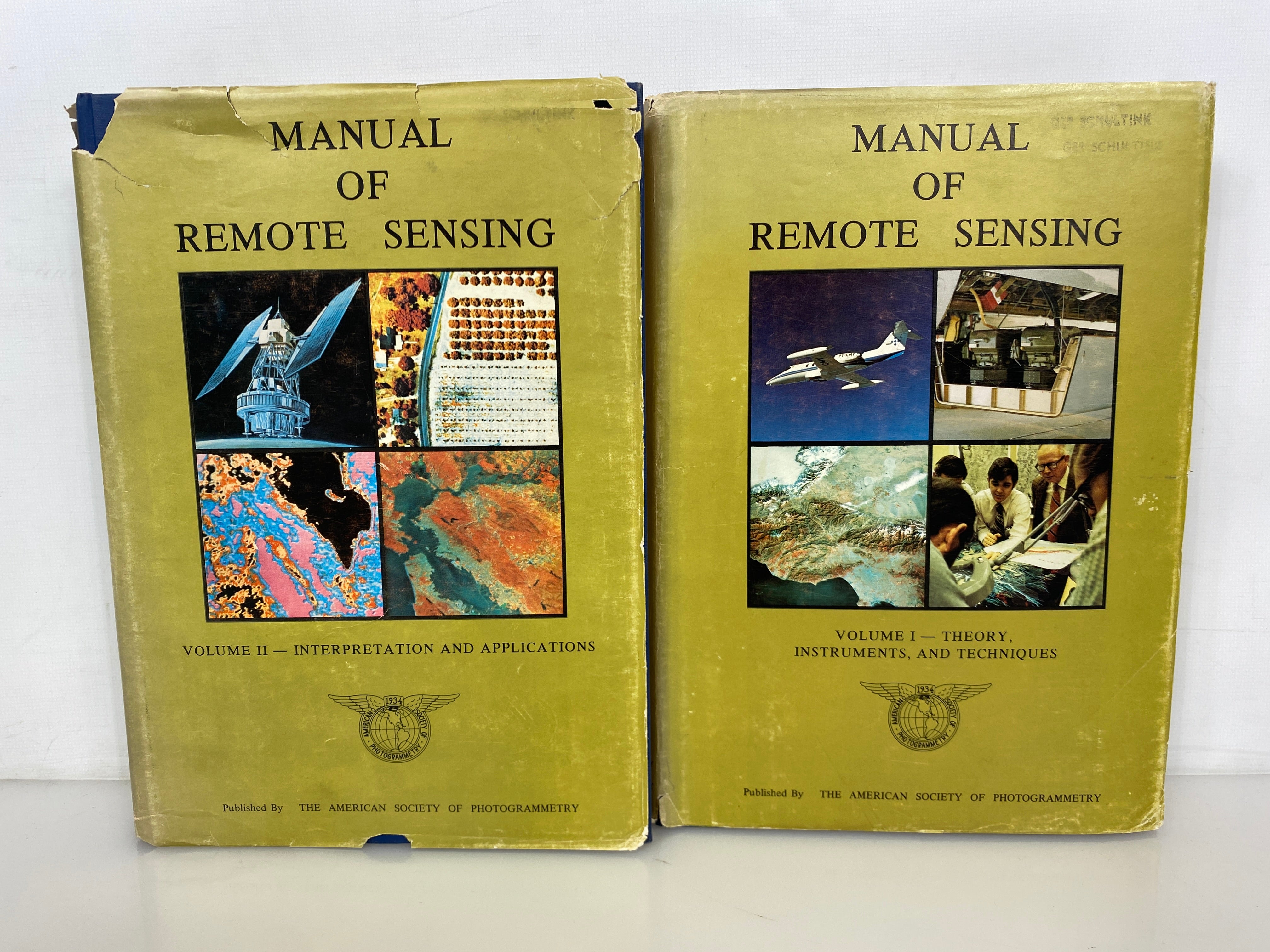 2 Vol Set: Manual of Remote Sensing Soc of Photogrammetry 1975 1st Edition HCDJ