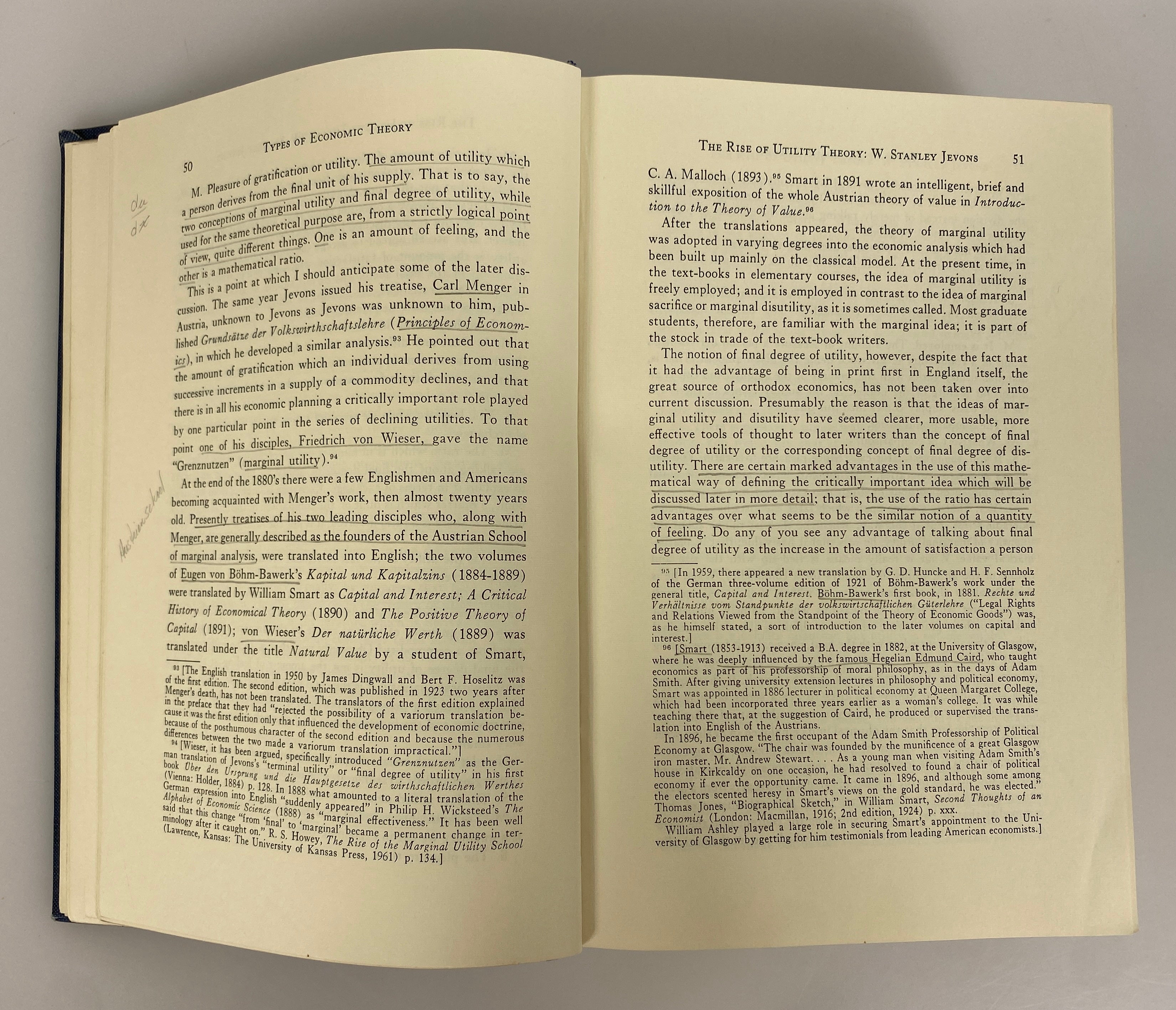 2 Vol Set: Types of Economic Theory by Wesley Mitchell 1967-69 Ex-Library HC