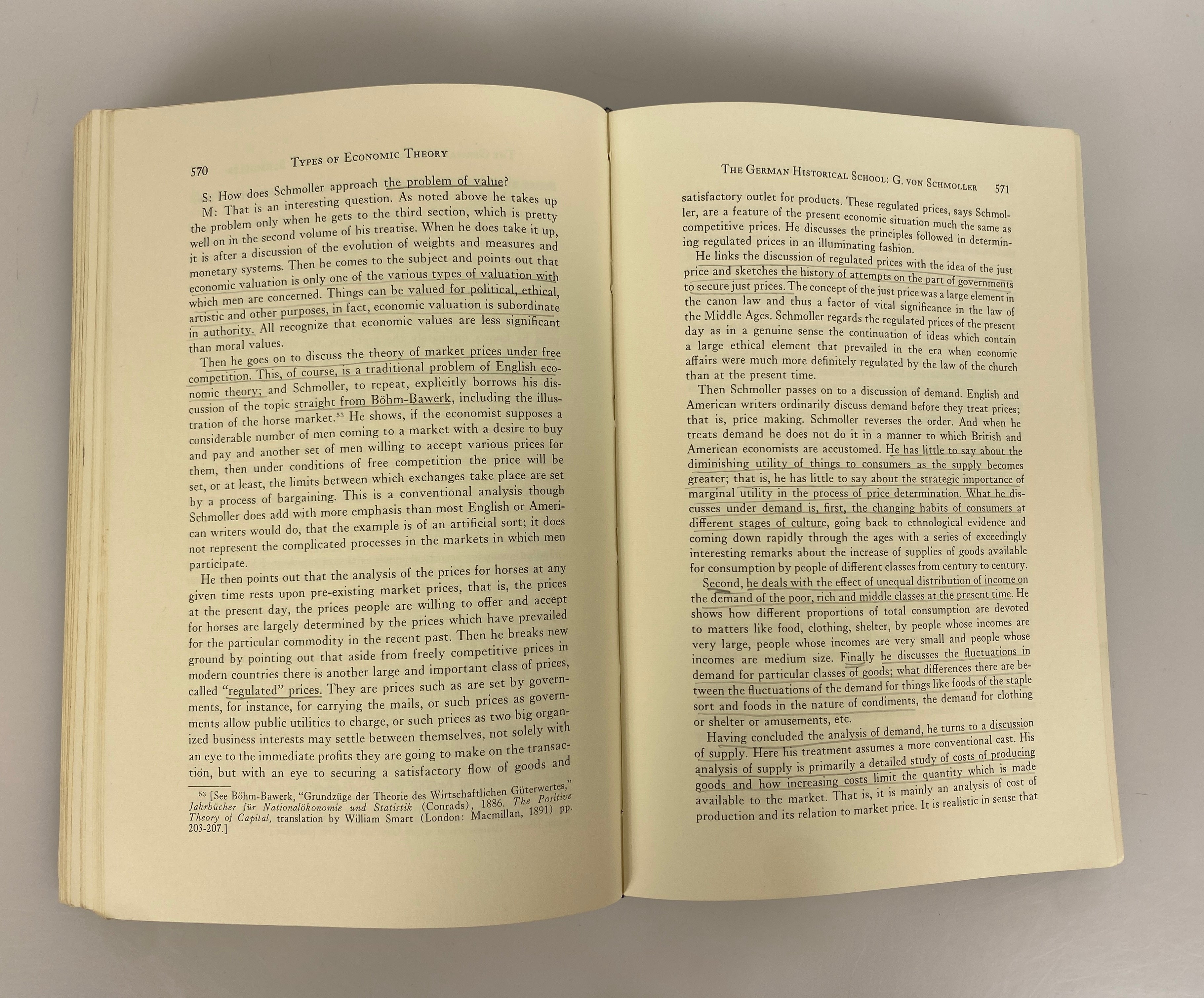 2 Vol Set: Types of Economic Theory by Wesley Mitchell 1967-69 Ex-Library HC