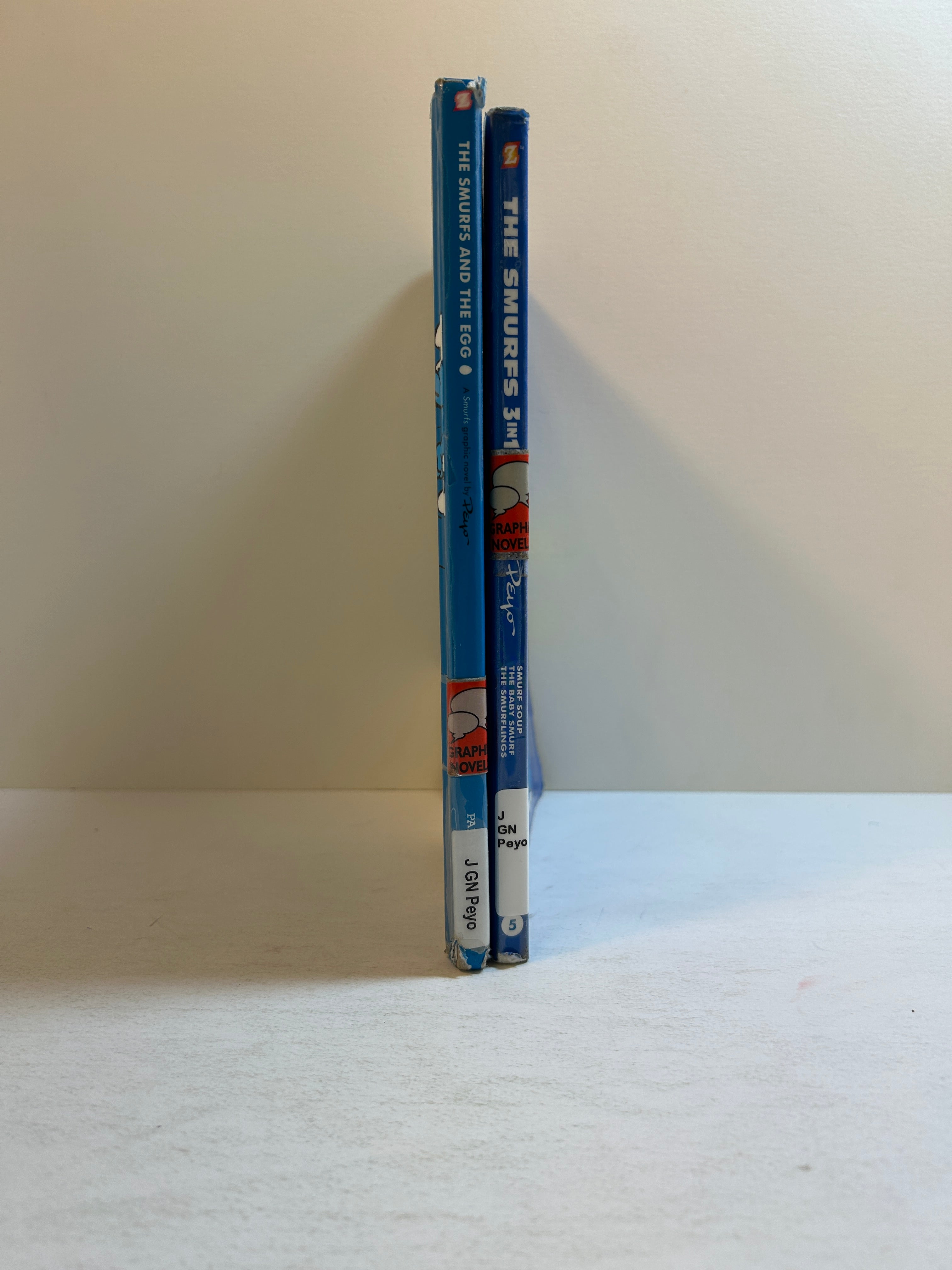 2 Vol Smurfs Graphic Novels:S & the Egg/3in1 S Soup/The Baby S/Smurflings Ex-Lib