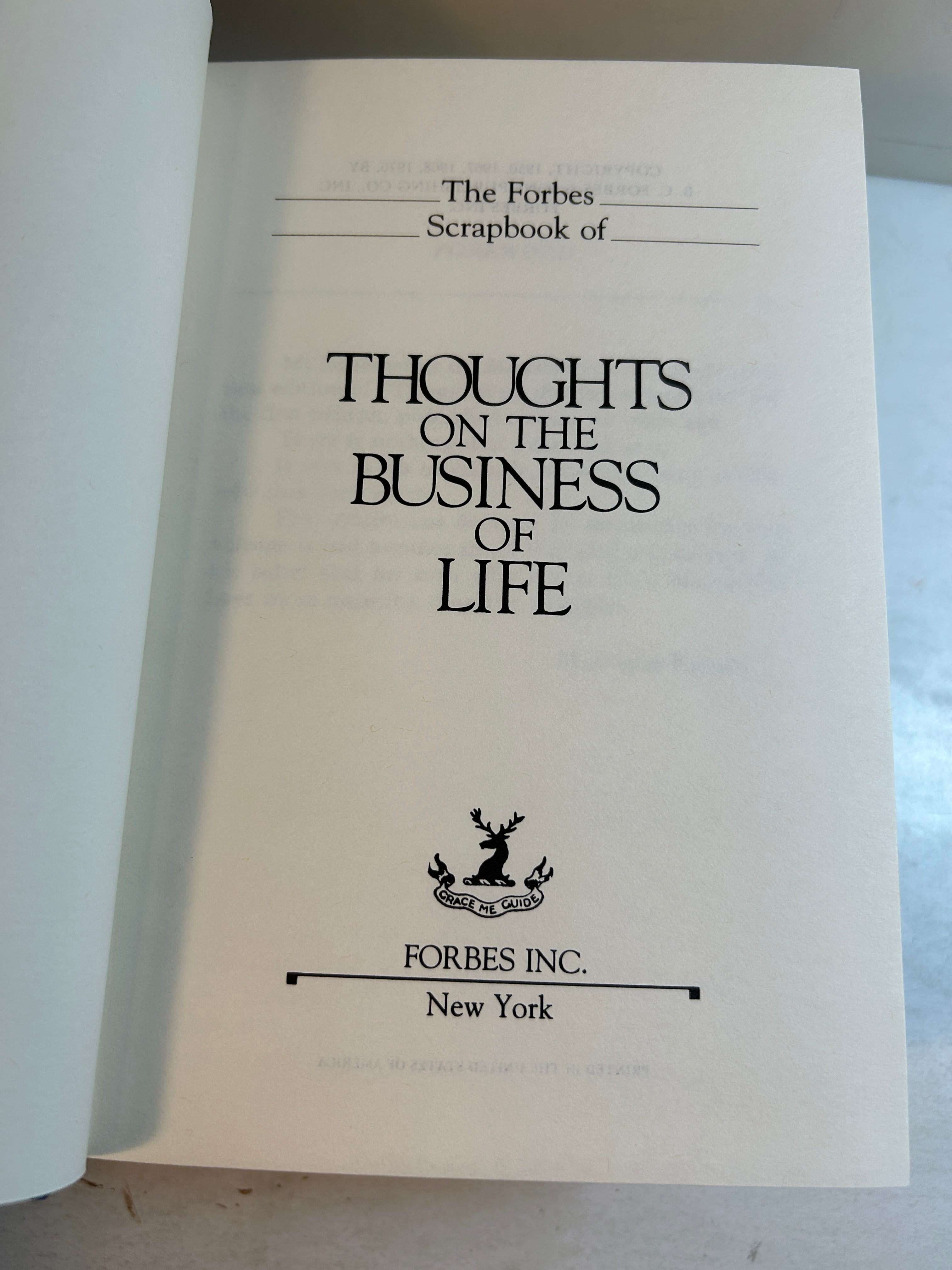 2 Vol The Forbes Scrapbook of Thoughts on the Business of Life in Slipcase HC
