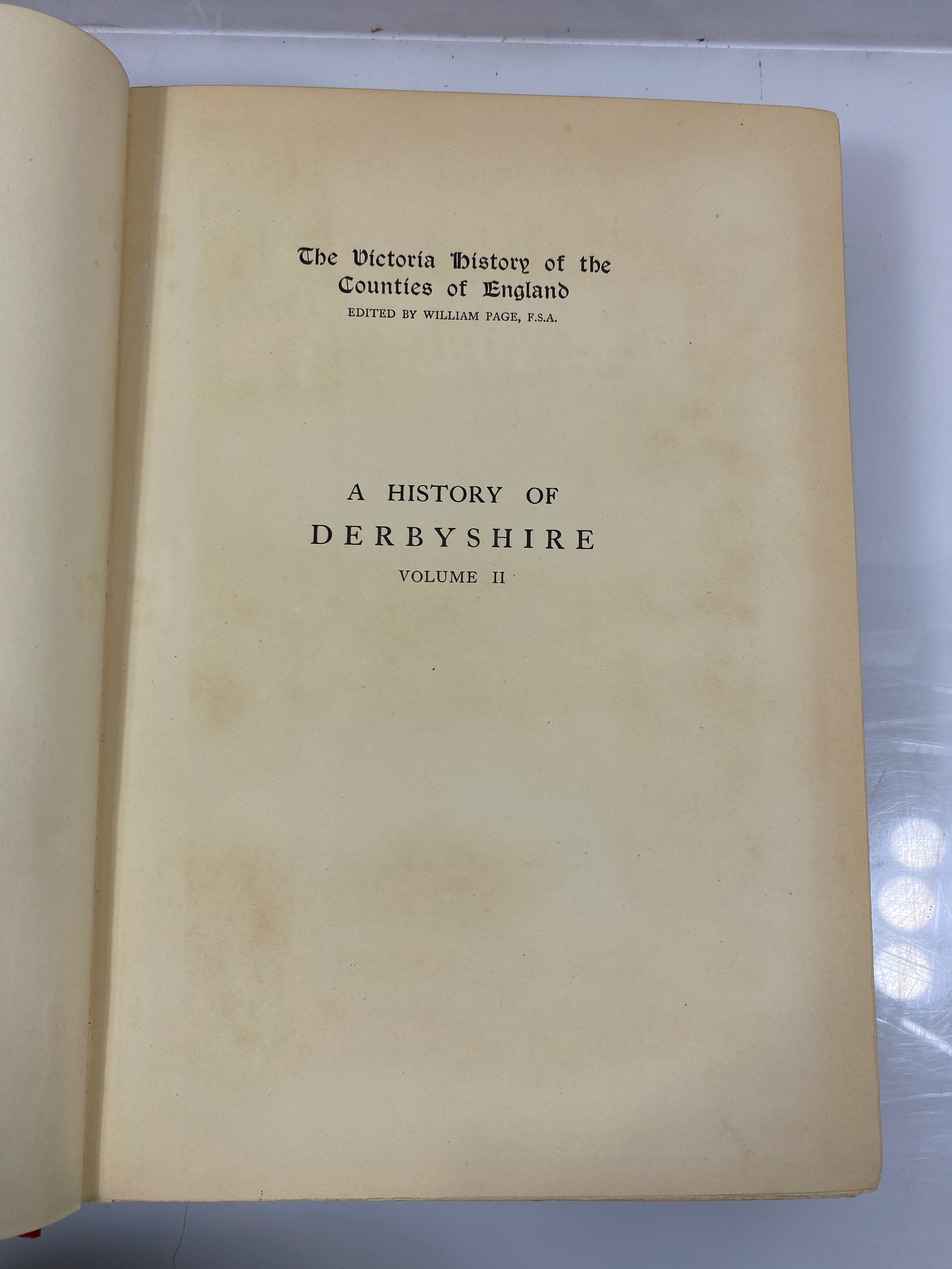 2 Vol. Set: History of the County of Derby 1905-07 Ex-Library HC