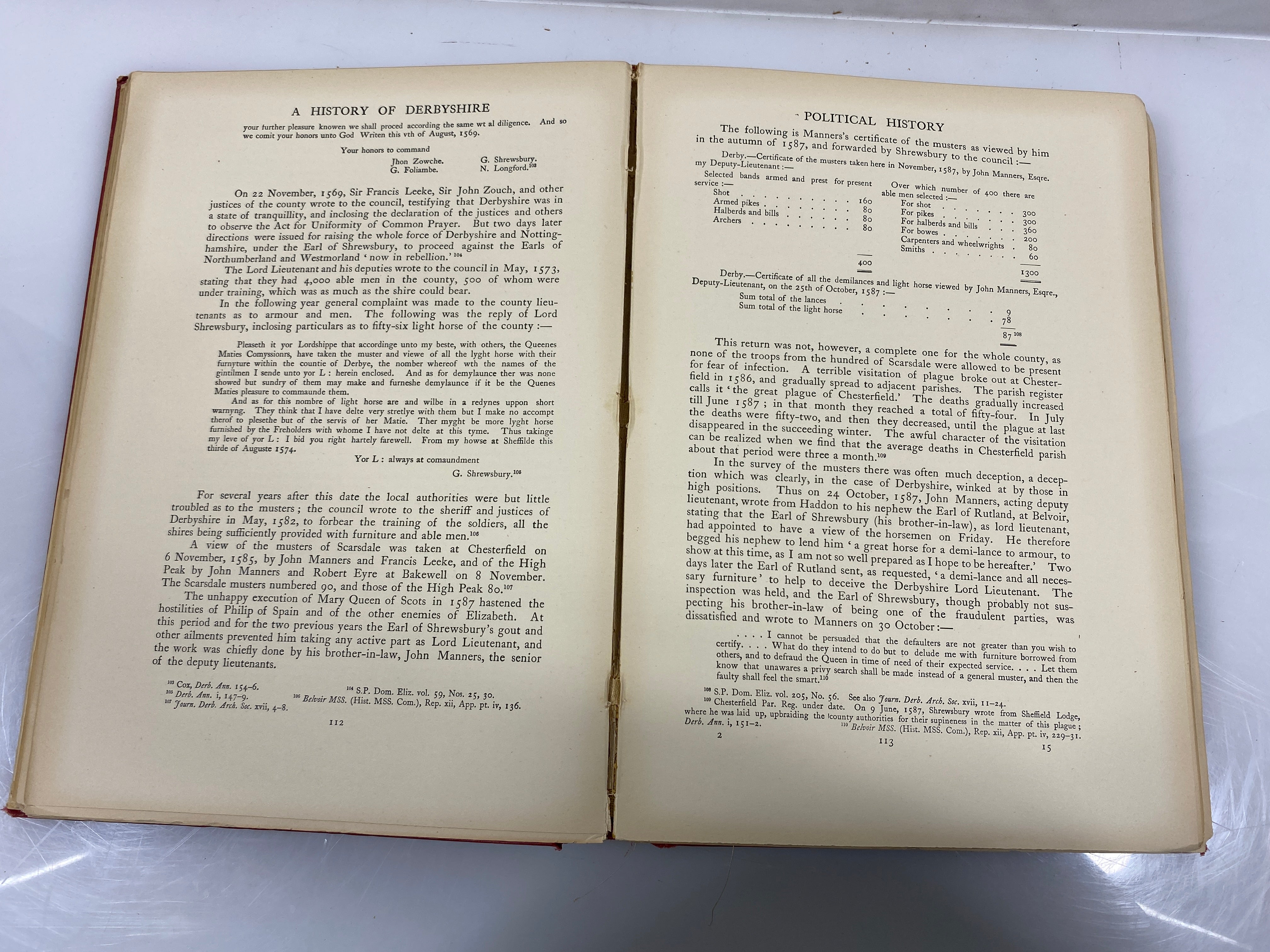 2 Vol. Set: History of the County of Derby 1905-07 Ex-Library HC