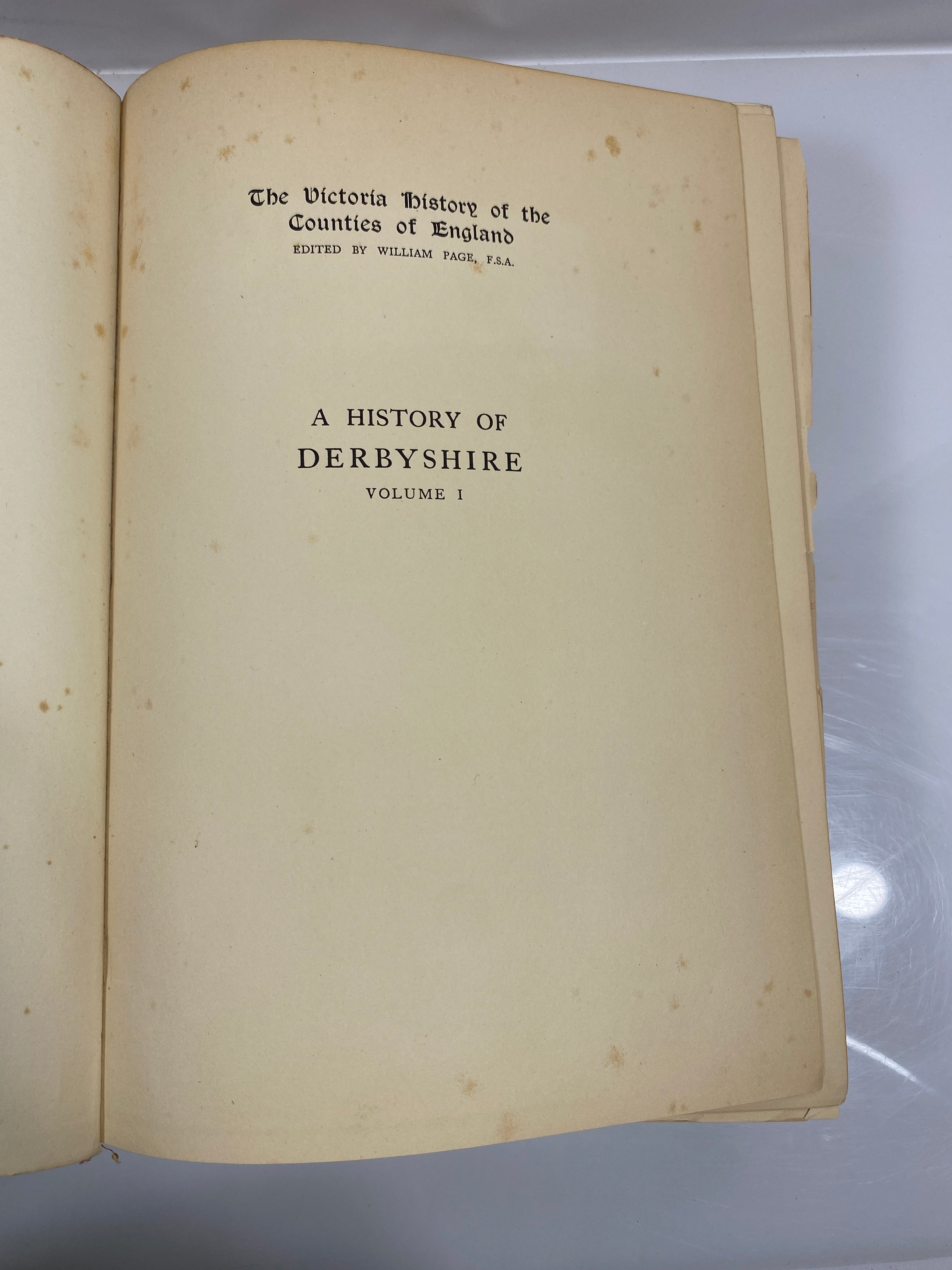 2 Vol. Set: History of the County of Derby 1905-07 Ex-Library HC